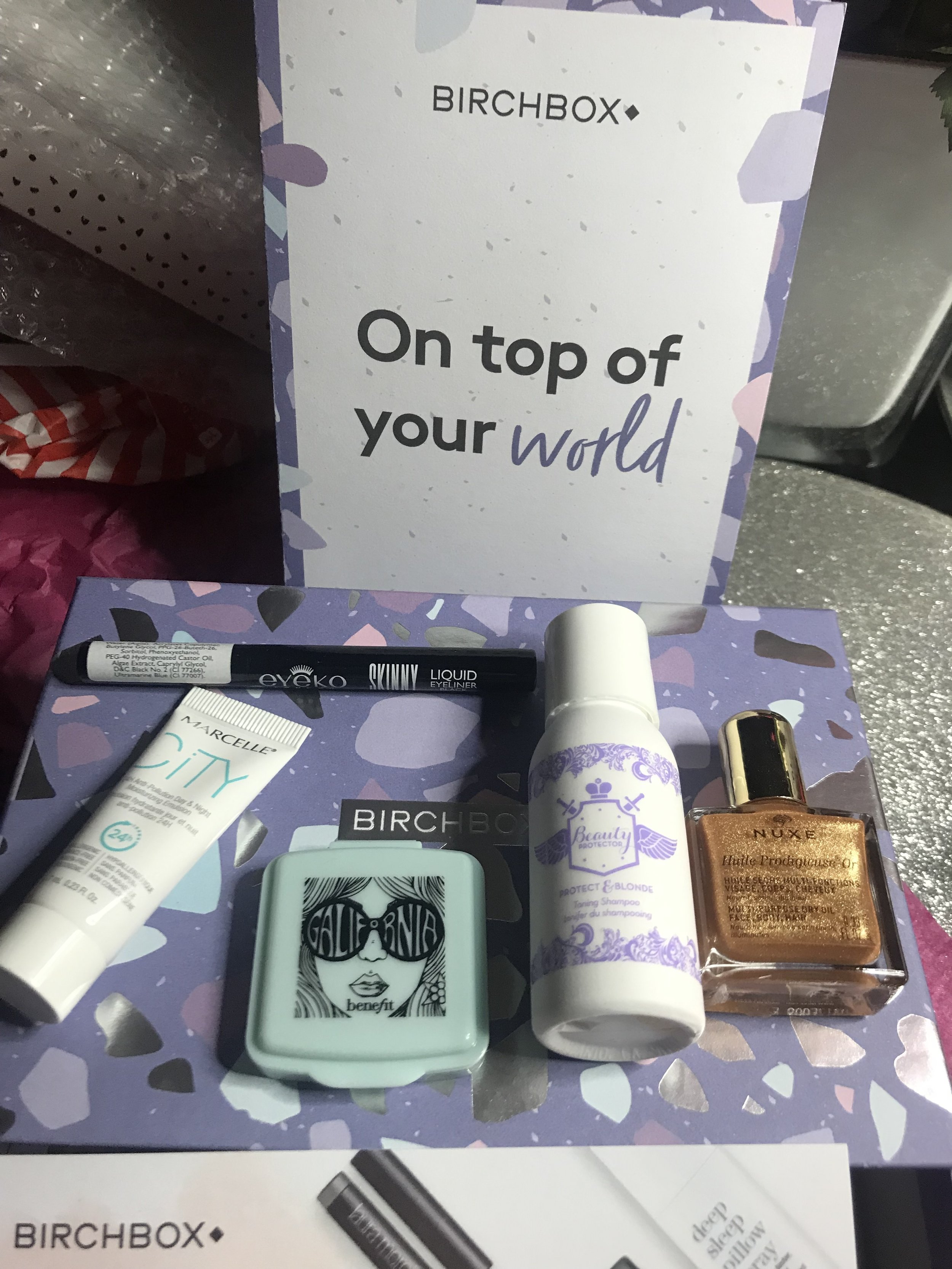 Here's a look at the box I won from Birchbox