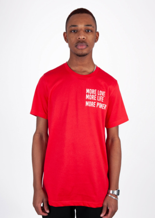 MORE LOVE TEE - RED £25.00