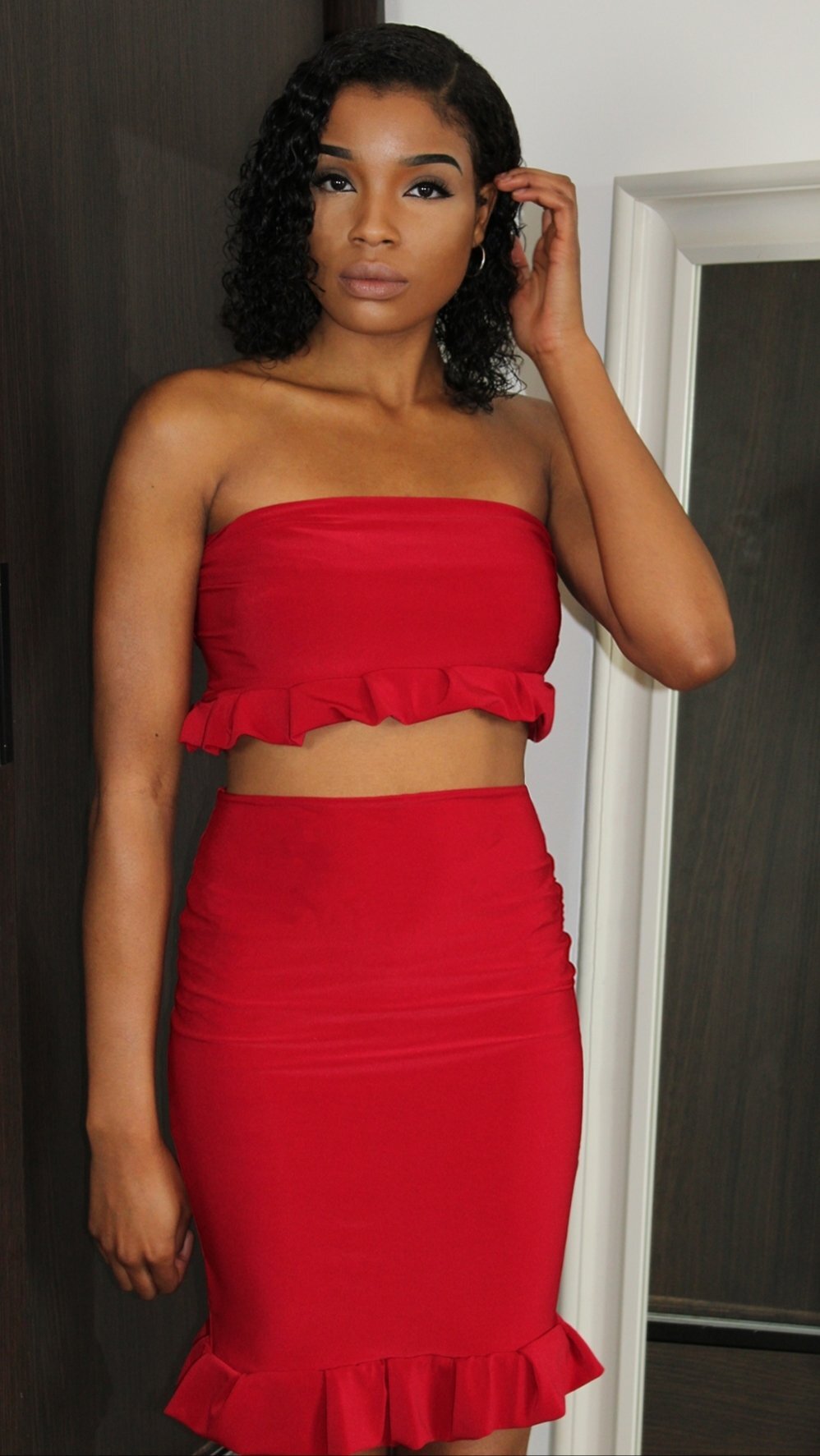 Red Frill 2 Piece Co-ord | £55