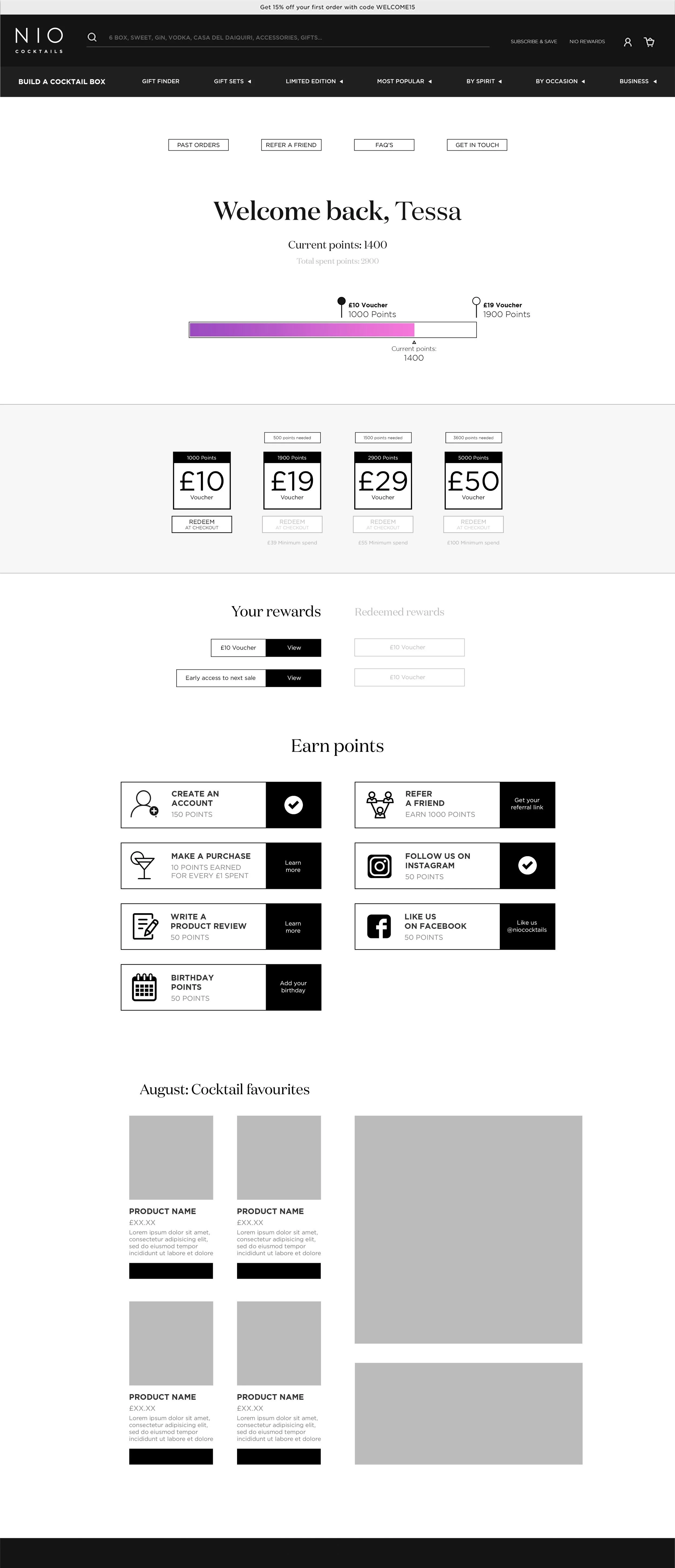 NEW ACCOUNT PAGE DESIGN - Full Layout