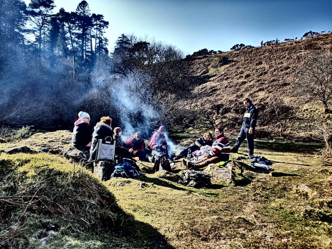  A campfire below Venford 