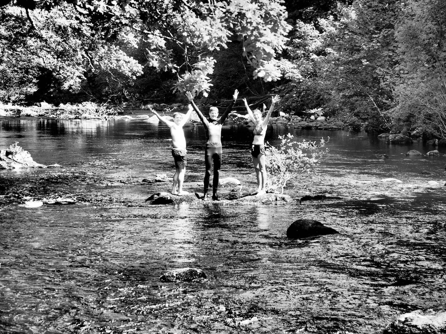  The joy of the river swimmers  Steve, Caspar and Ali 