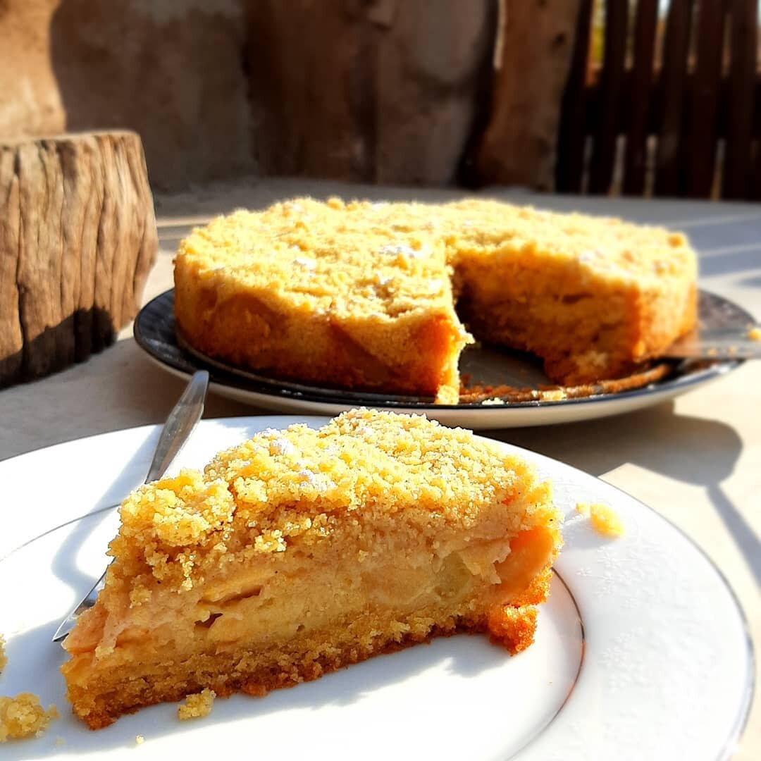 Keeping in practice so we can spoil our guests once tourism is open again. Freshly baked apple cake, yum!

#adonsonialodge #grietjie_pnr #bedandbreakfast #freshfood #baking #cake #tourismstrong #homebaking #applecake #agreatplacetostay