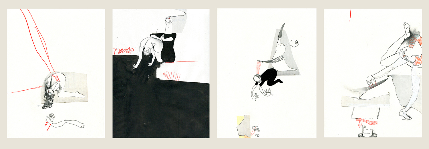 troops, 2011 _ drawing series _ pencil, collage on paper, 21x30 cm
