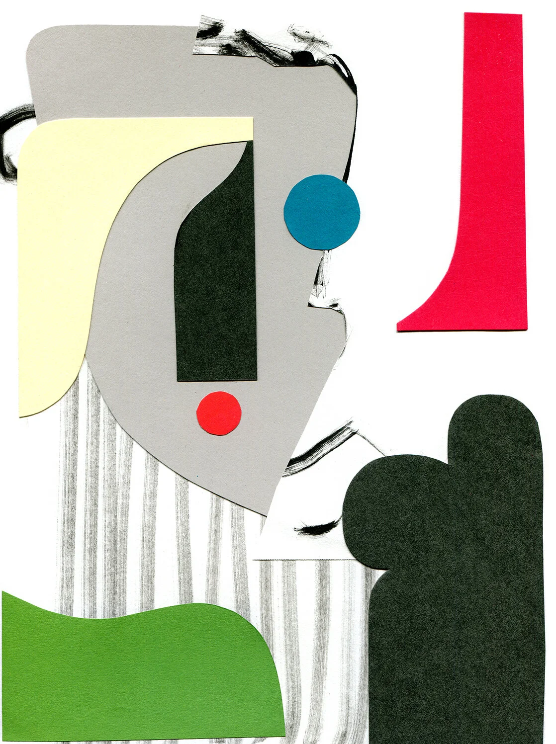 21/07 _ ink, collage on paper, 30 x 21cm