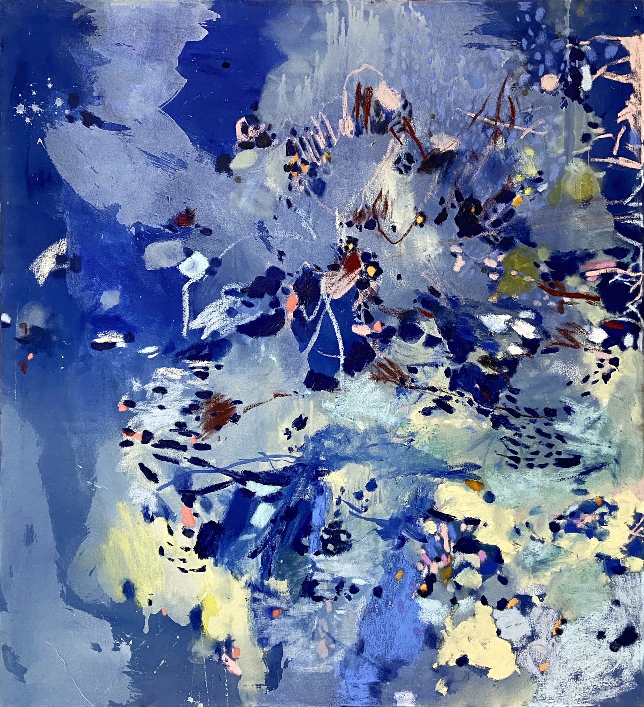 awe 55 _ oil acrylic, pastel on canvas _110 x 100 cm