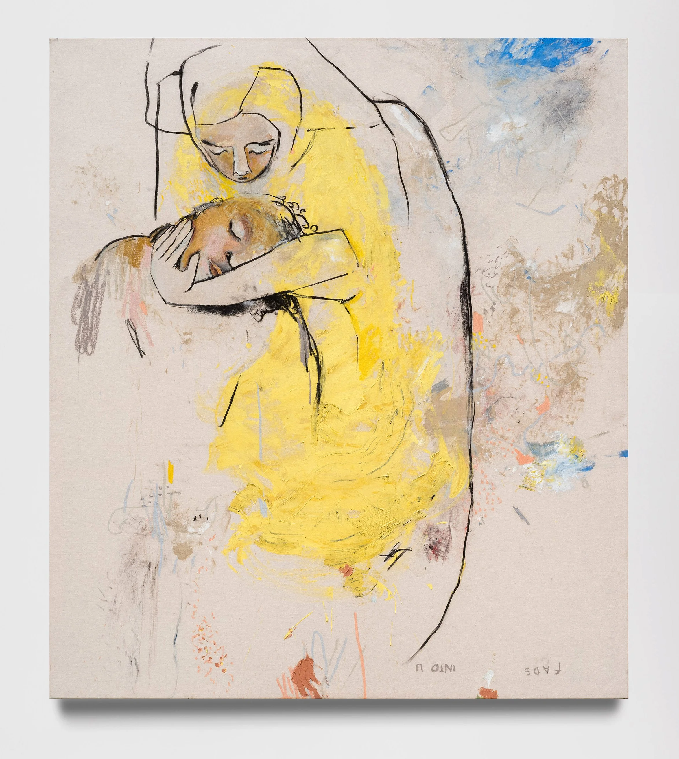 fade into you, 2023 _ oil, charcoal, acrylic on canvas _ 200x170cm