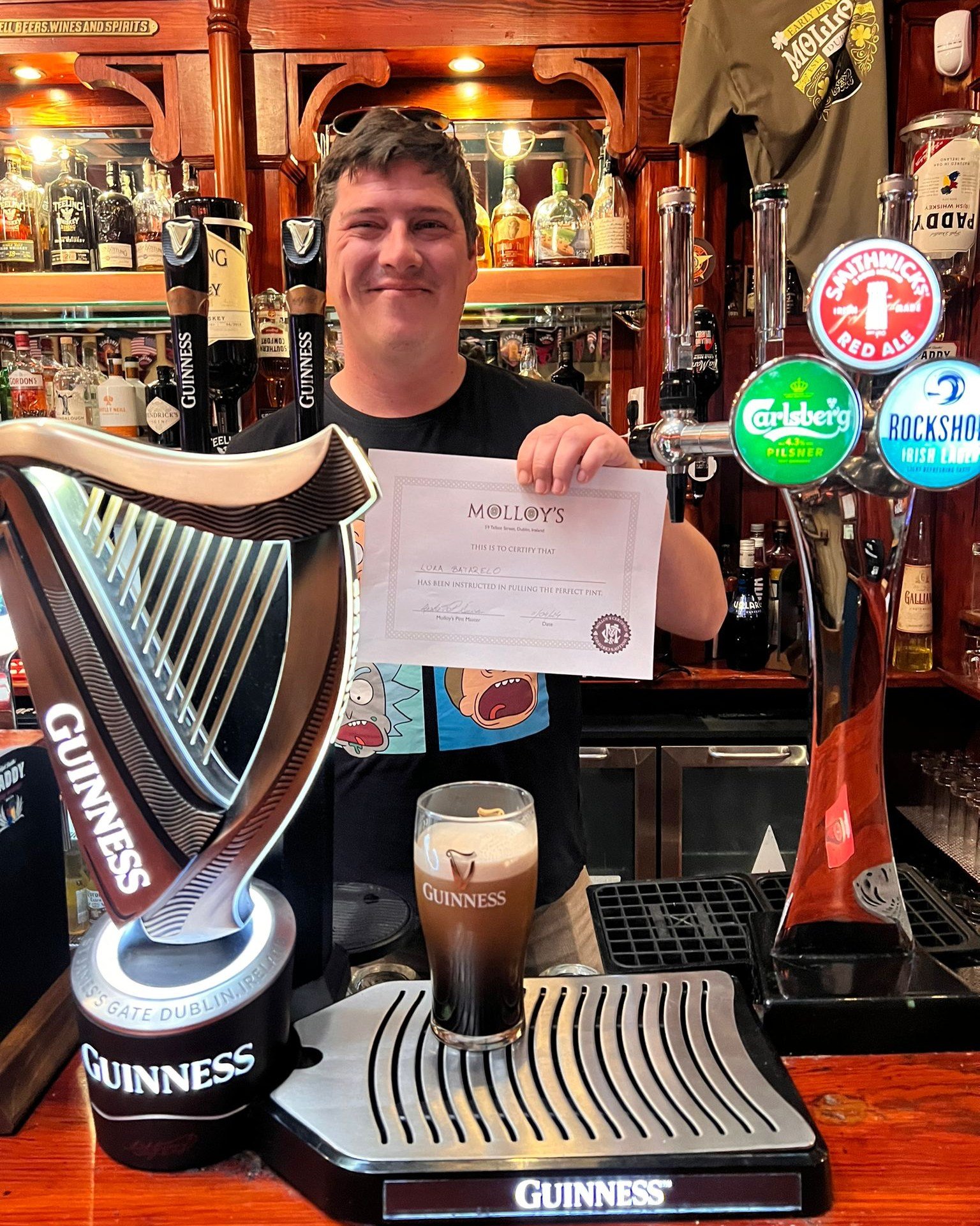 Our very own pint-pouring prodigy has just been certified in the art of the perfect pour. Cheers to raising the bar and pouring our hearts into every glass! Come on down and let the master show you how it's done &ndash; your perfect pint awaits! 

#P