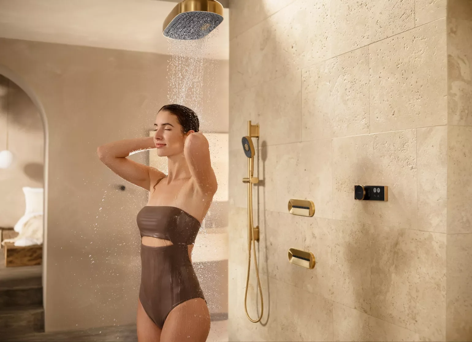 Inspiration image of Kohler smart shower system