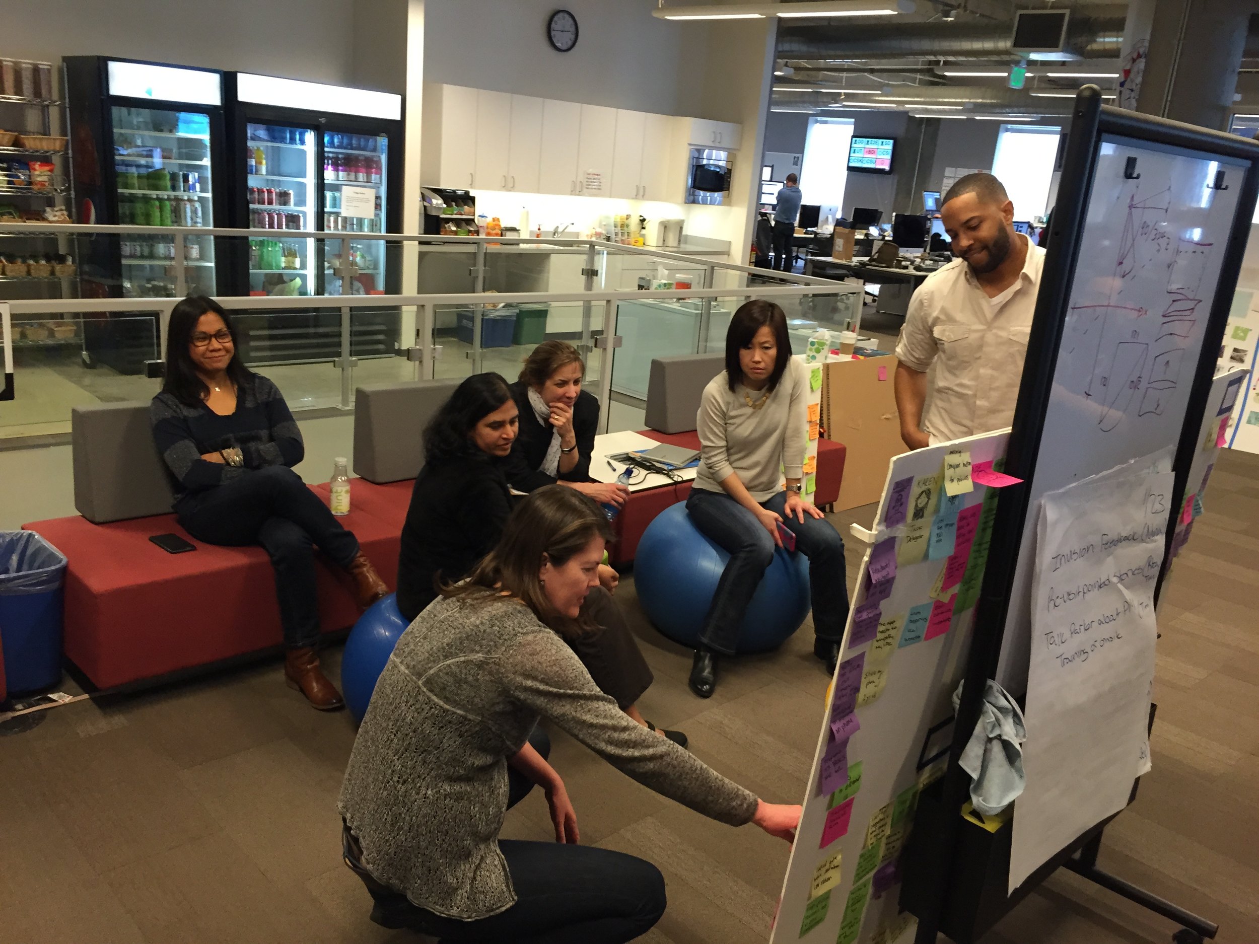 AAA designers showing their manager our user research, insights and action plan