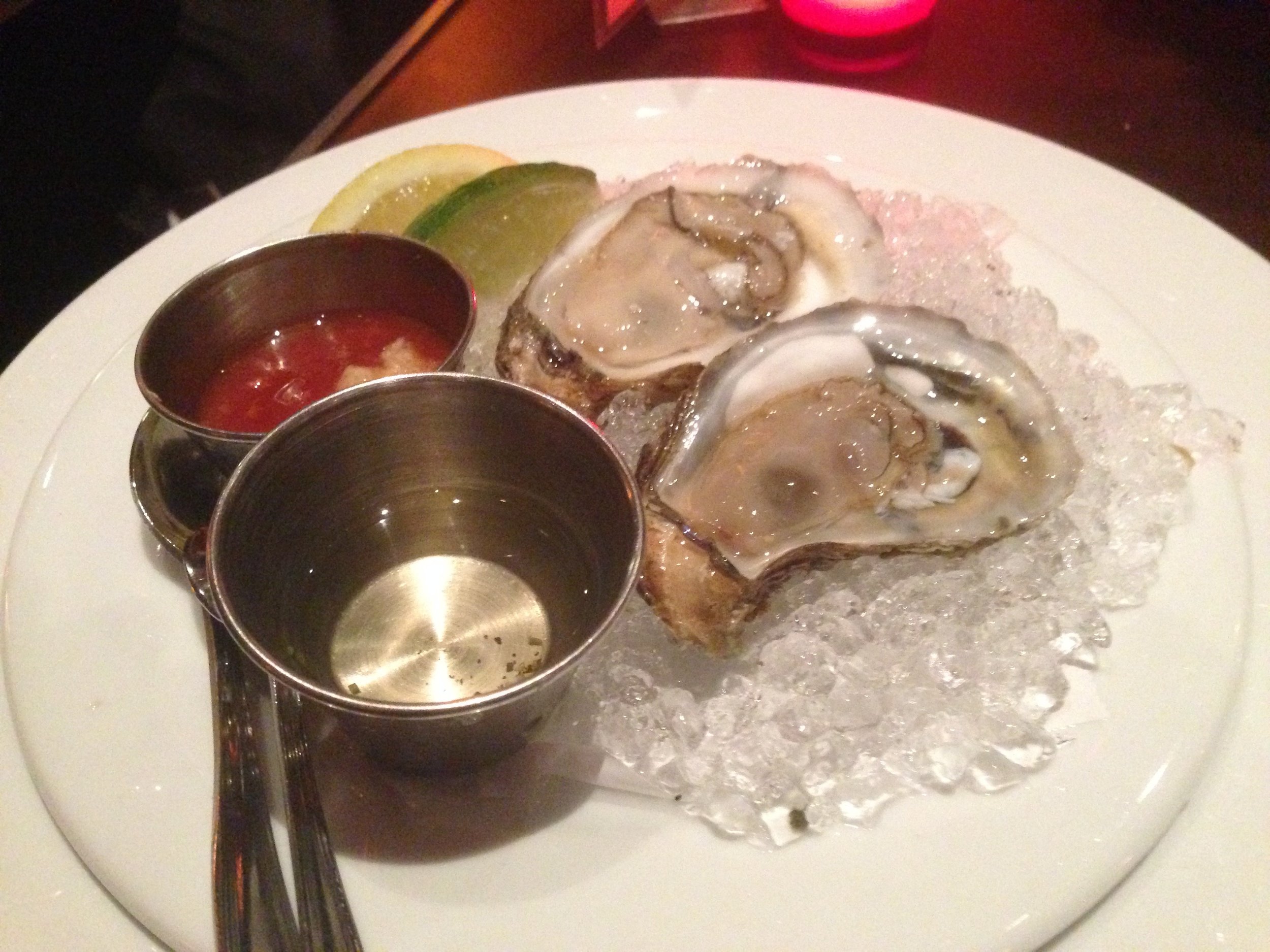 East or West Coast Oysters - you can choose from a list of different kinds