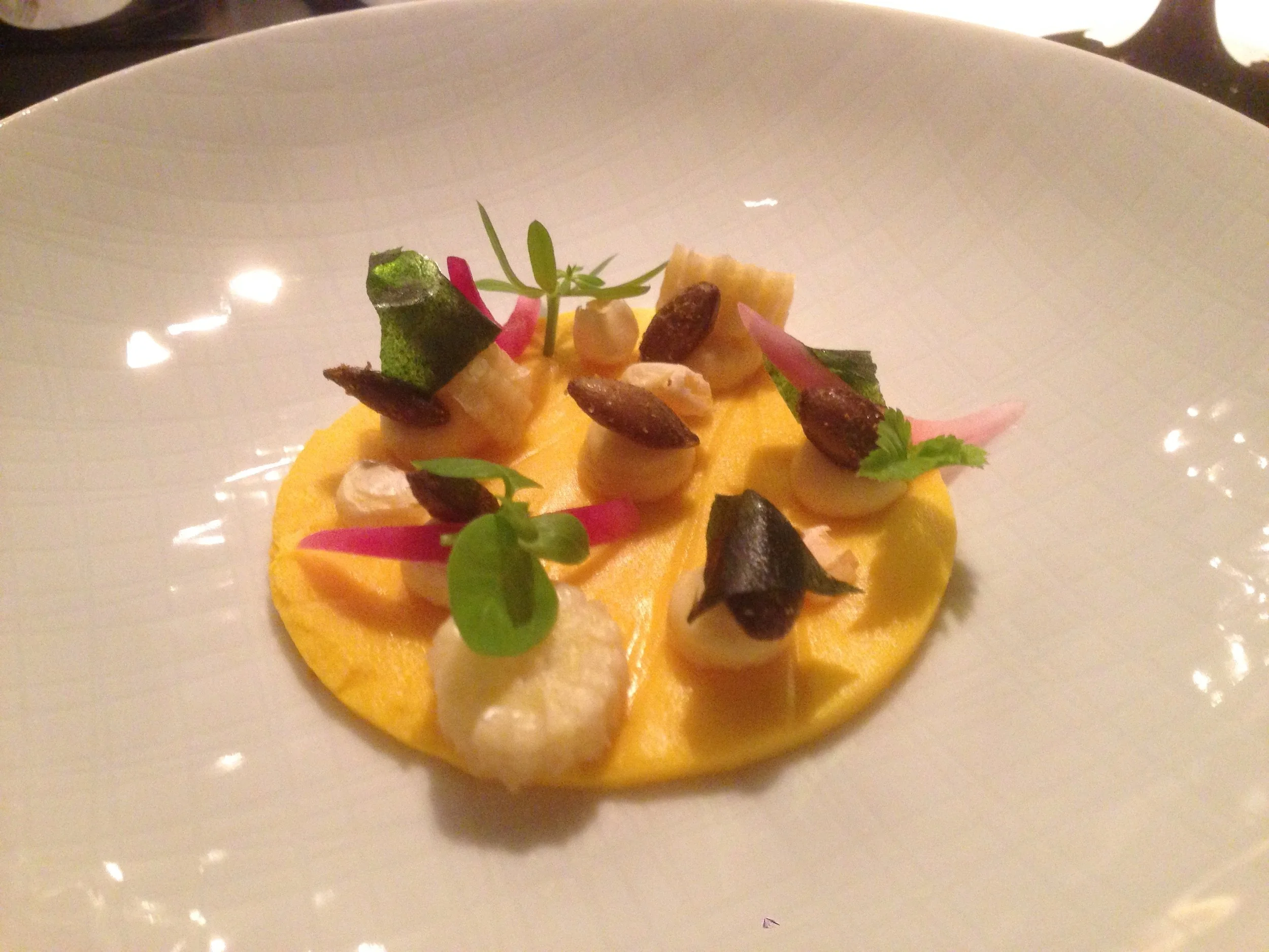 First course of the Michelin-starred restaurant
