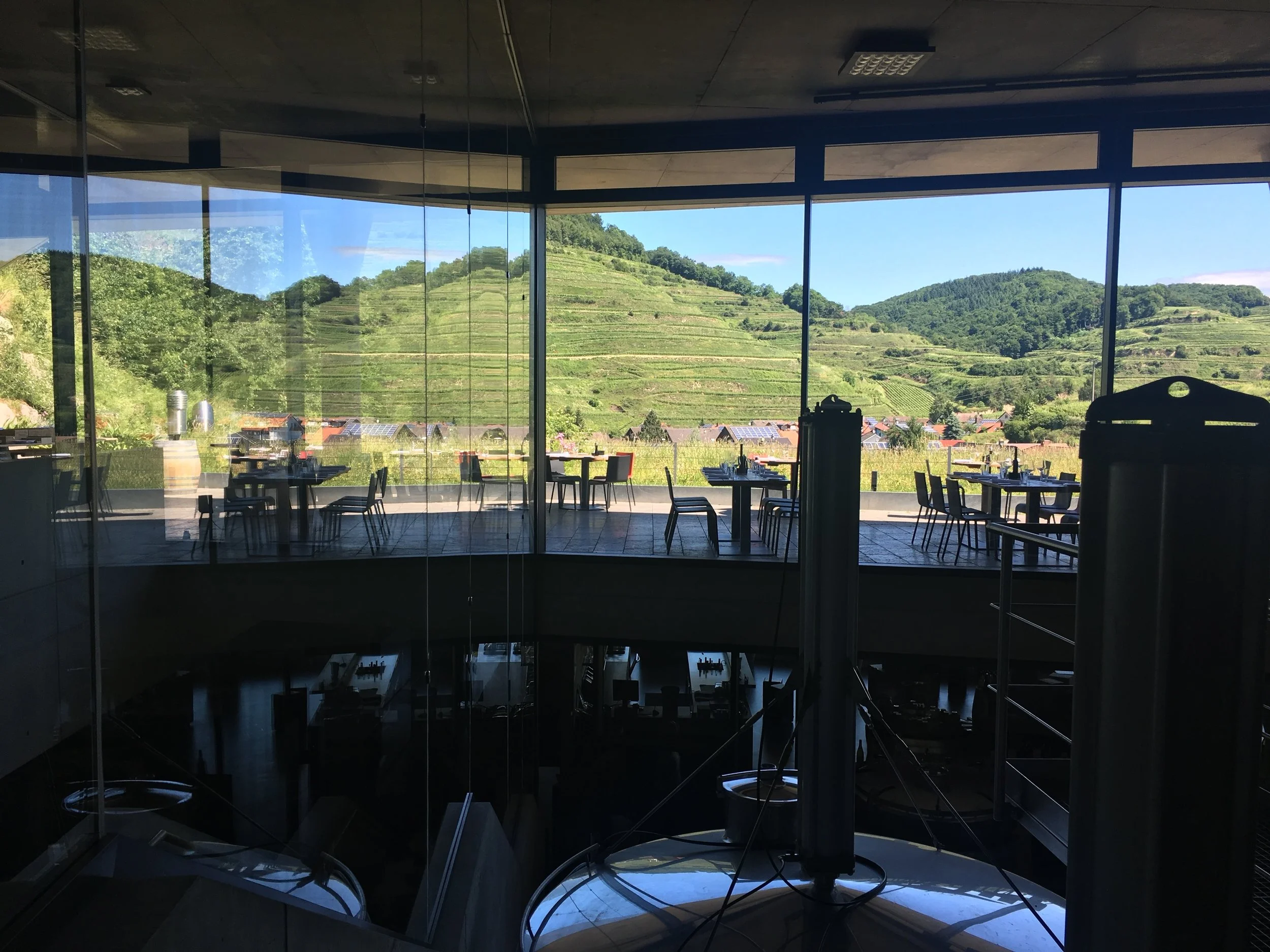 Inside the bunker: nice views from the terrace and the shop downstairs