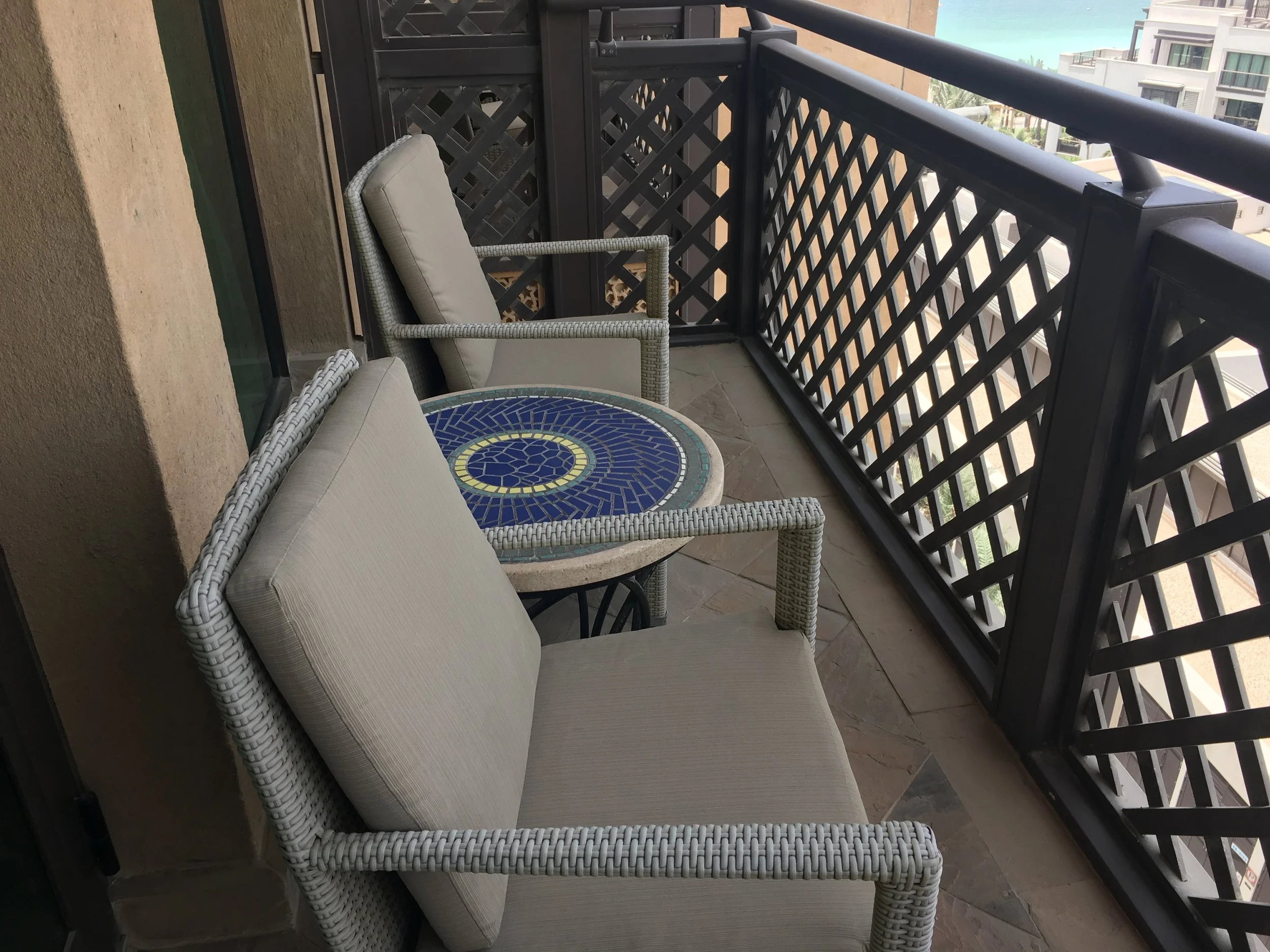 We did spend some evenings on this cozy balcony