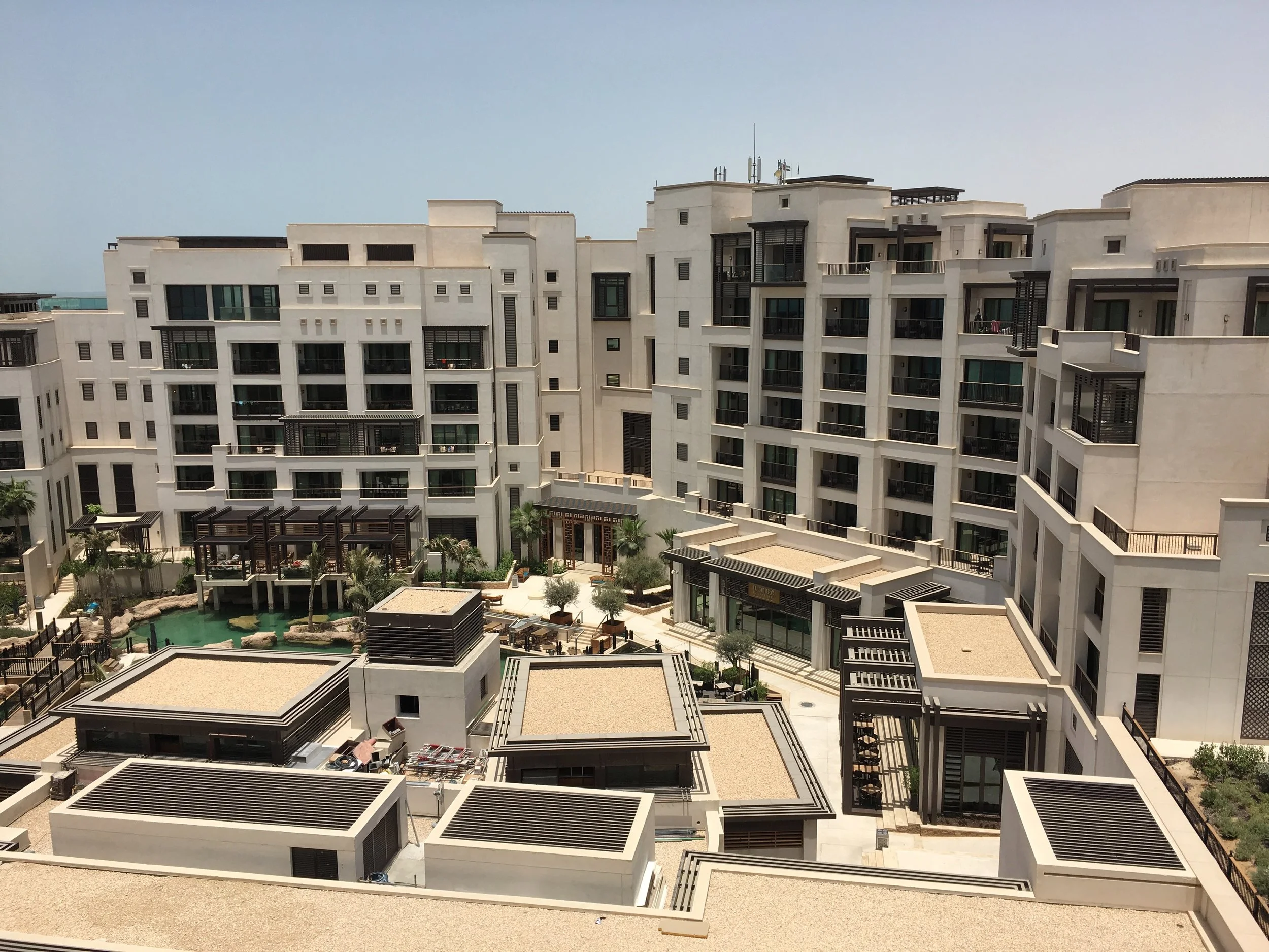 View onto the brand new addition to the Madinat - the Al Naseem hotel