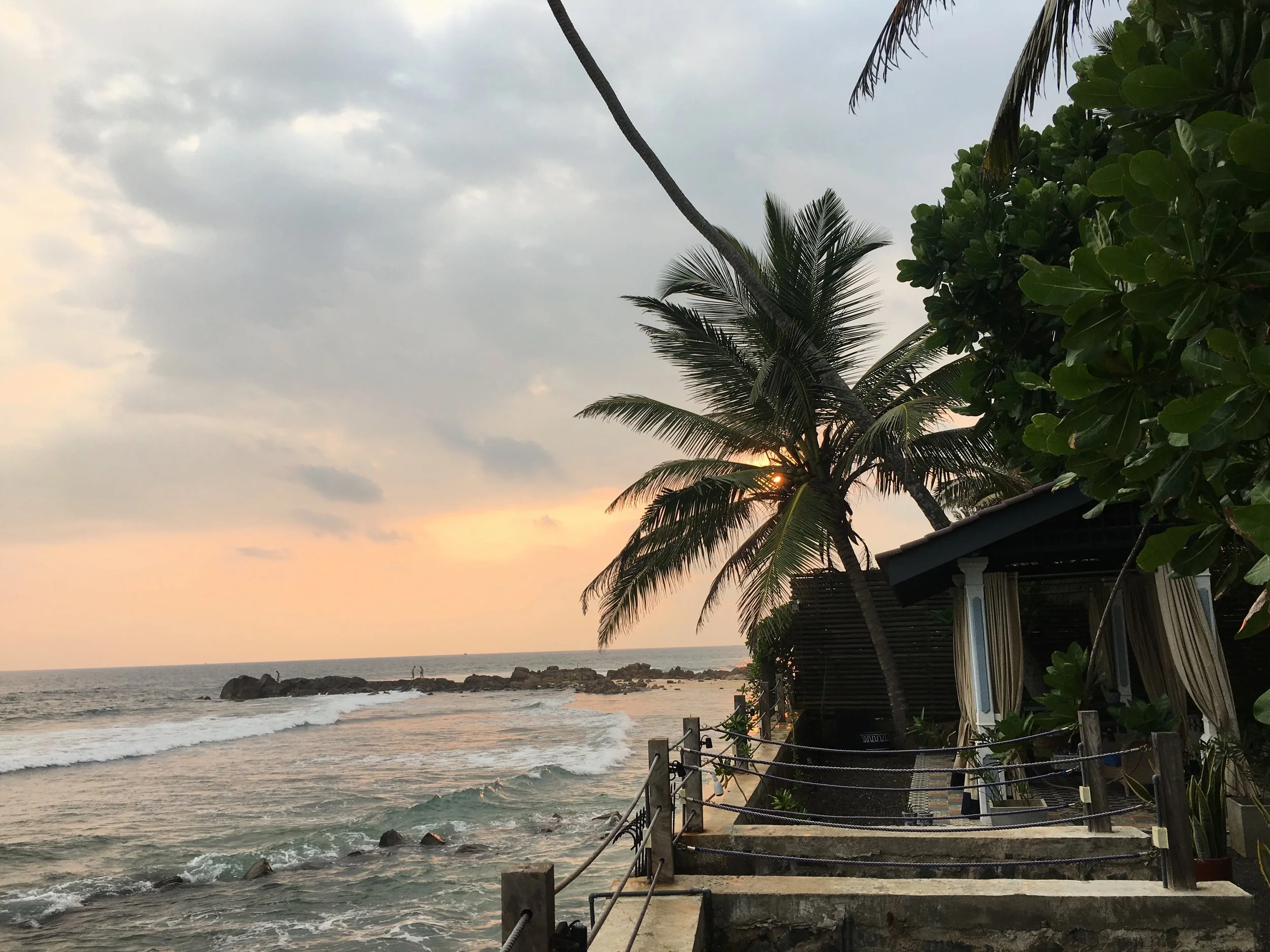 Beautiful sunset from the hotel gardens