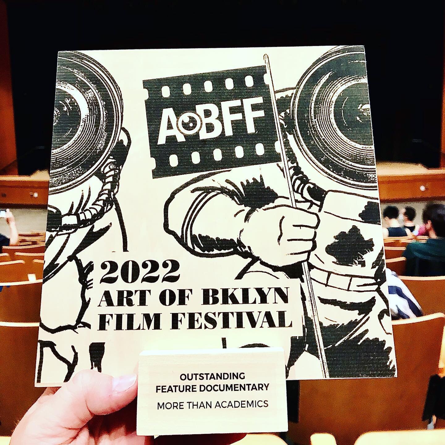 We won &ldquo;Outstanding Feature Documentary&rdquo; at the world premiere for More Than Academics! Thank you @theartofbklyn for recognizing our film! ✨✨
.
.
@morethanacademicsdocumentary @dejinay_beyondwords 
.
.
.
.
.
.
.
.
#femalefilmmakers #women