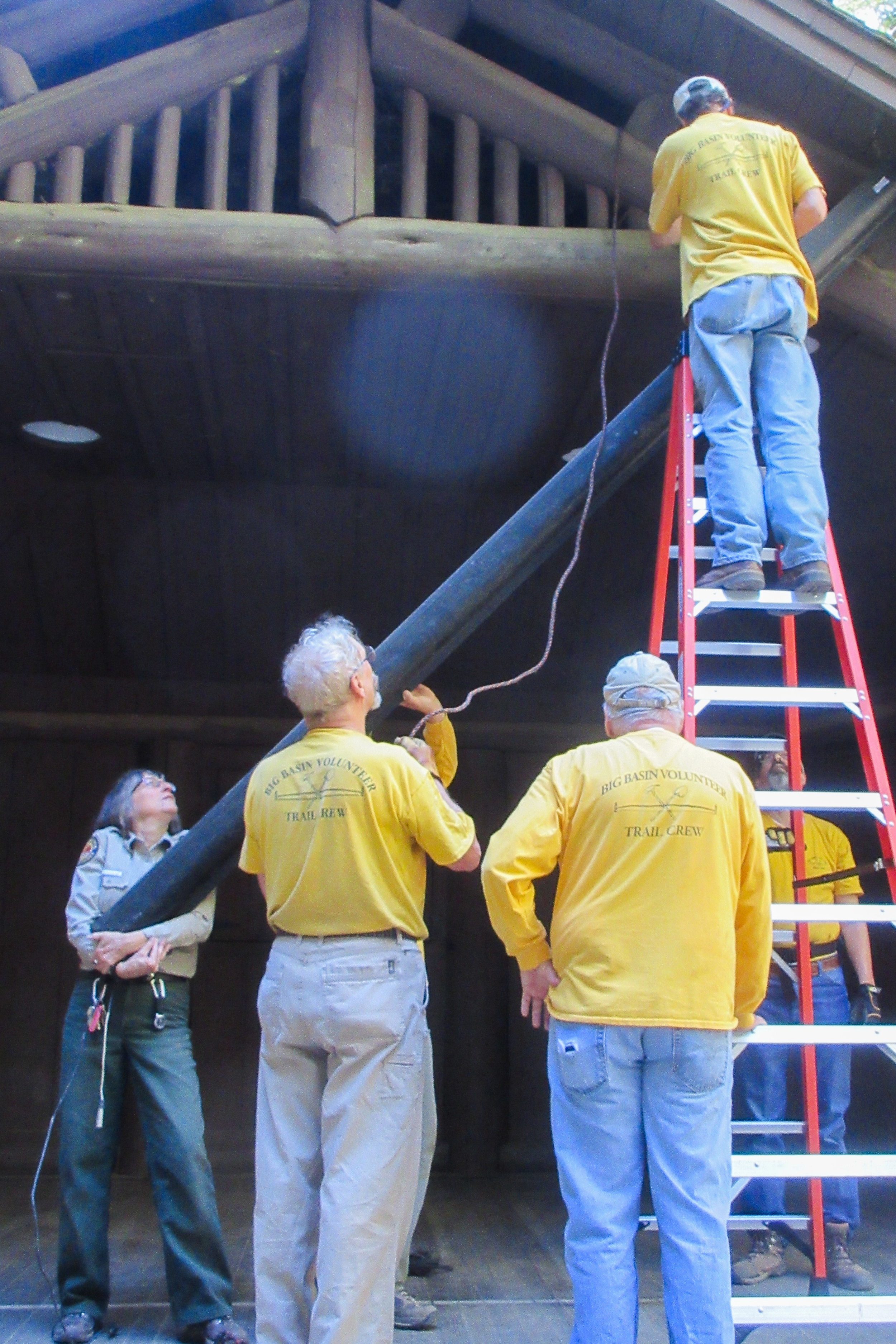 Another Sign Summer is Over - Campfire Video Screen Comes Down.JPG