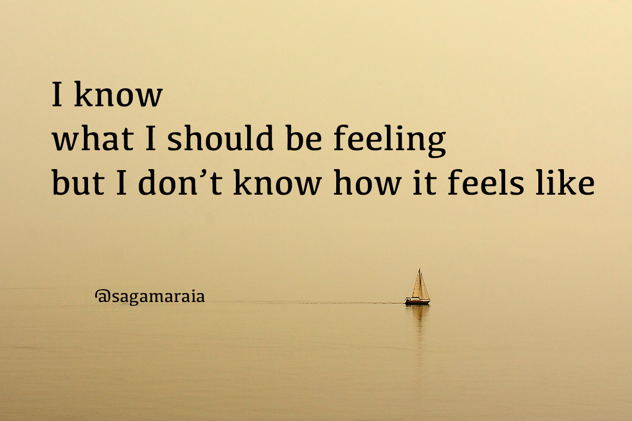 The feeling of an absent feeling