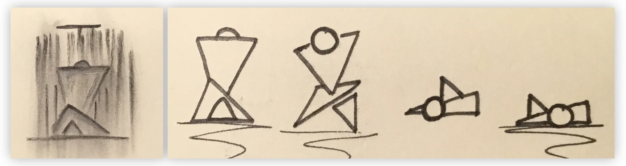 Early sketches for Never Fully Dawned