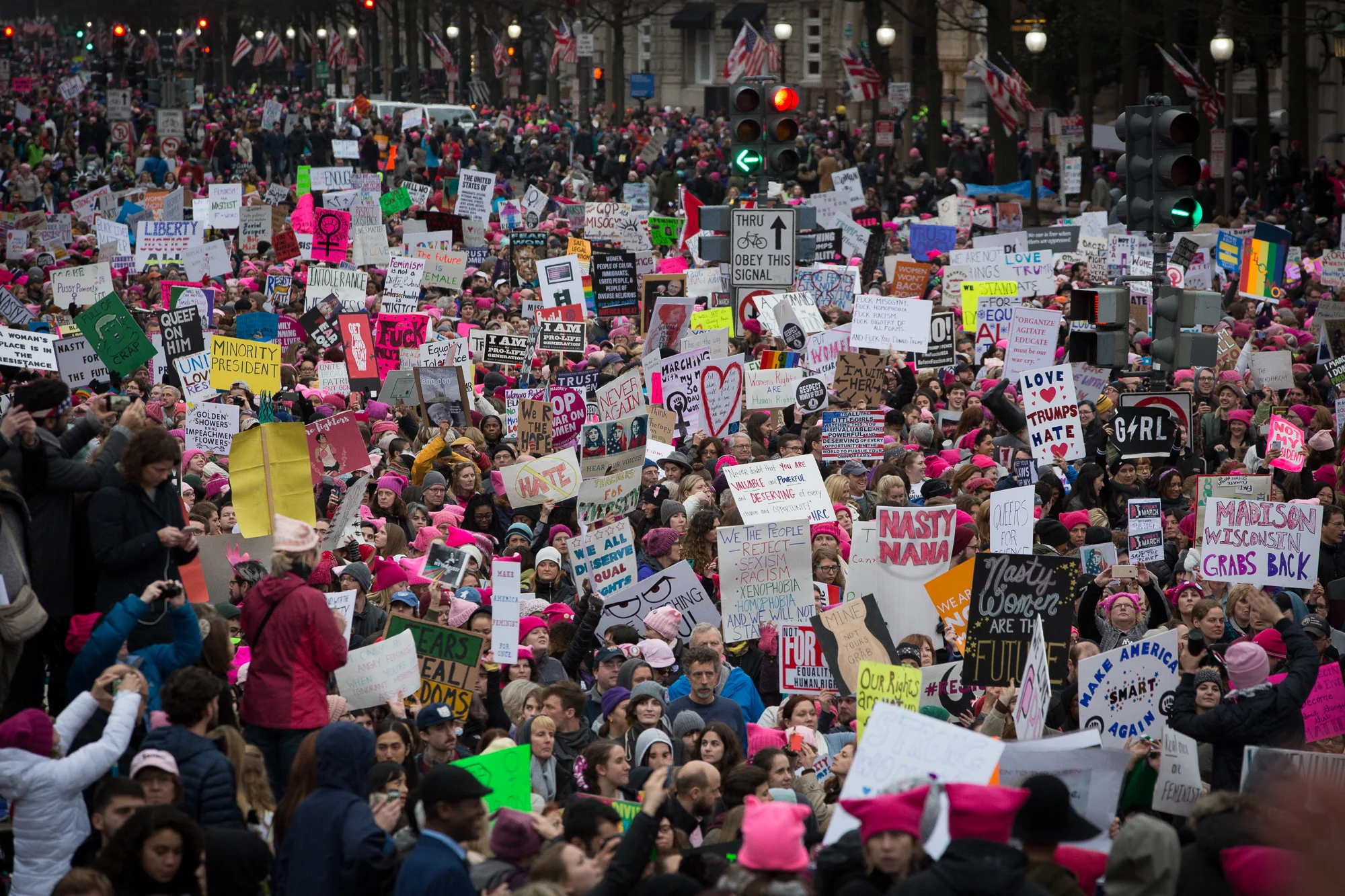 Women’s March on Washington, Jan. 21, 2017. Photo Credit: Alex Arbuckle