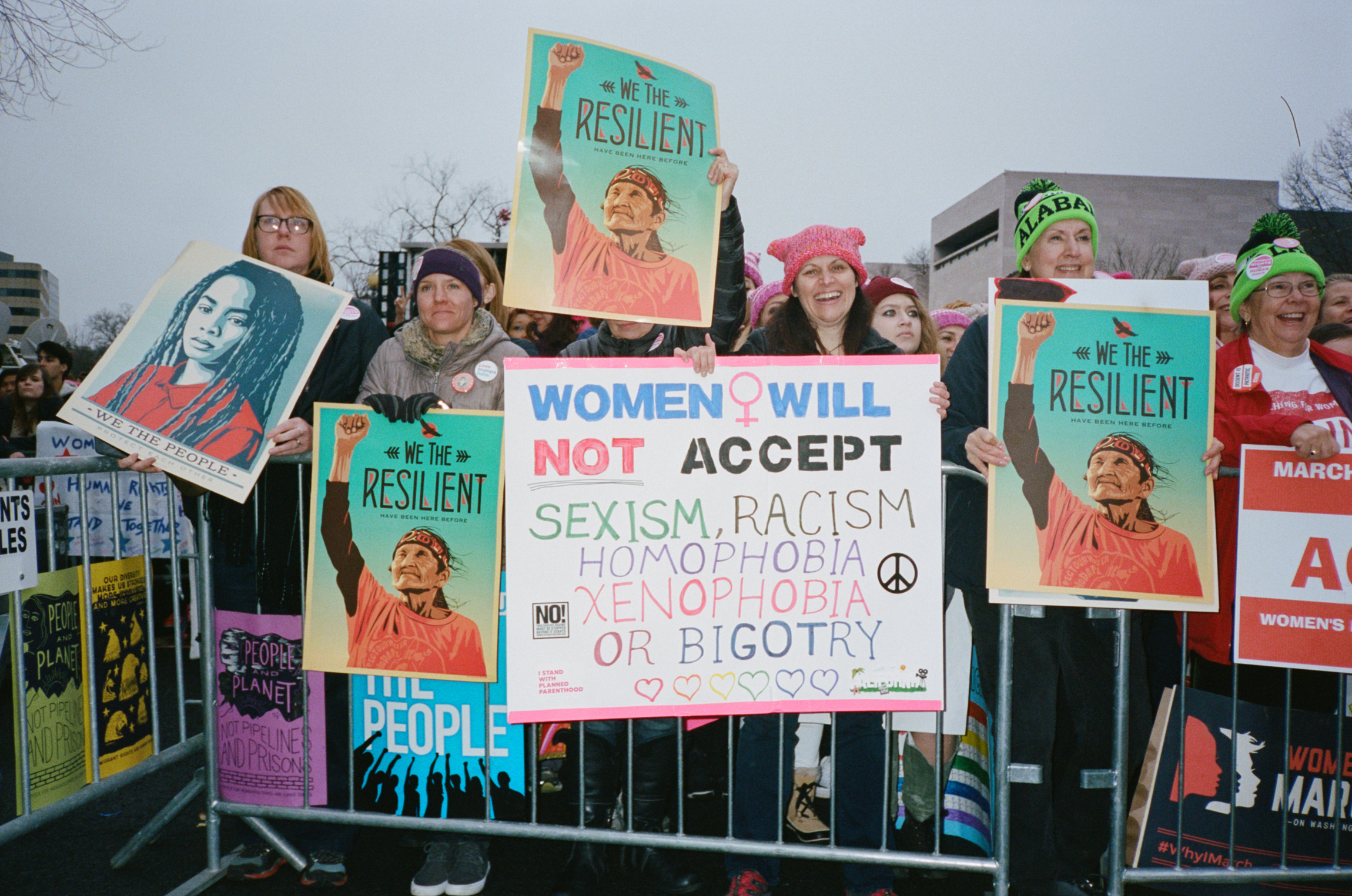 Gloria Steinem on stage at the Women’s March on Washington, Jan. 21, 2017. Photo Credit: Cass Bird