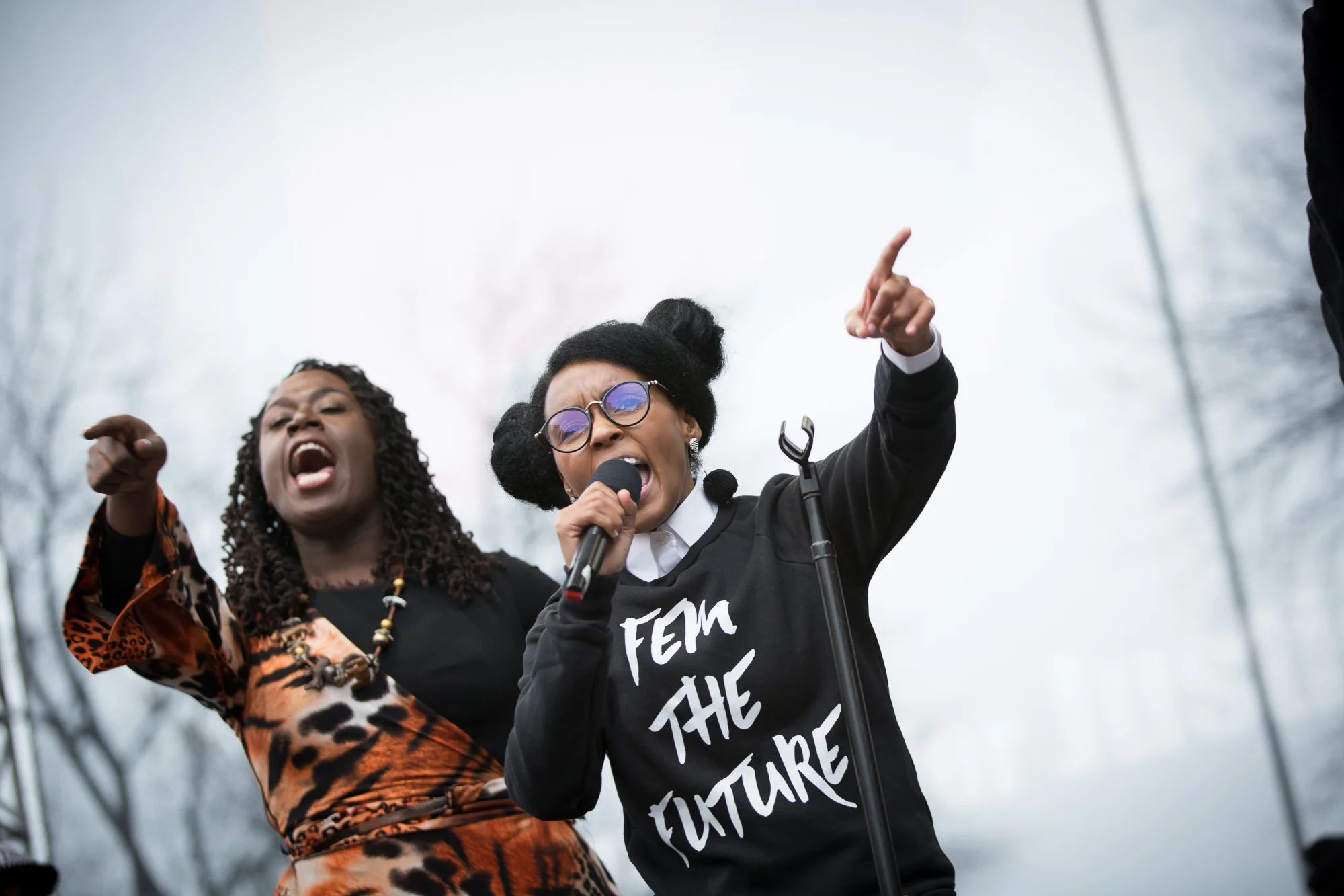 Janelle Monae at the Women’s March on Washington, Jan. 21, 2017. Photo Credit: Alex Arbuckle