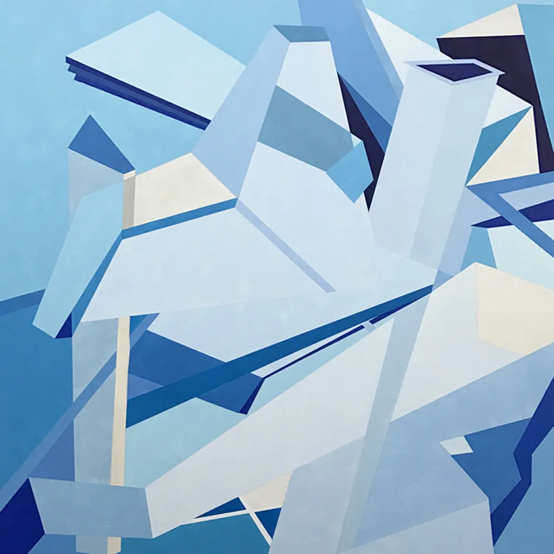 "Follow you, Follow me", 36" x 36", acrylic on canvas