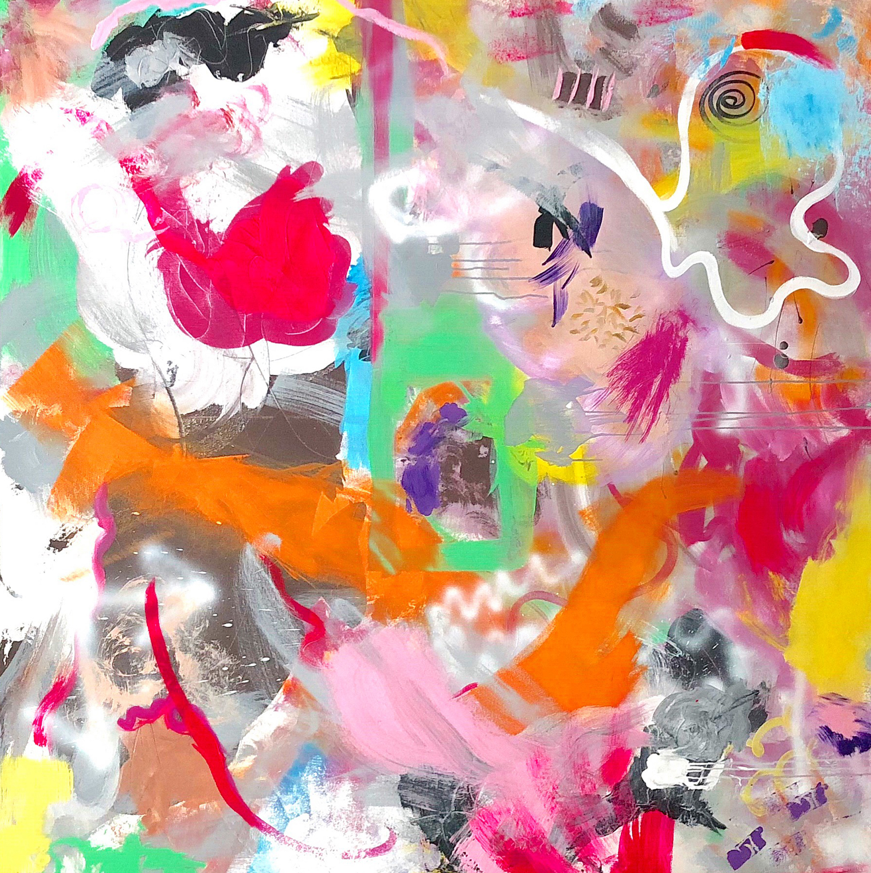 "Love on the Brain", 62 x 60 in.