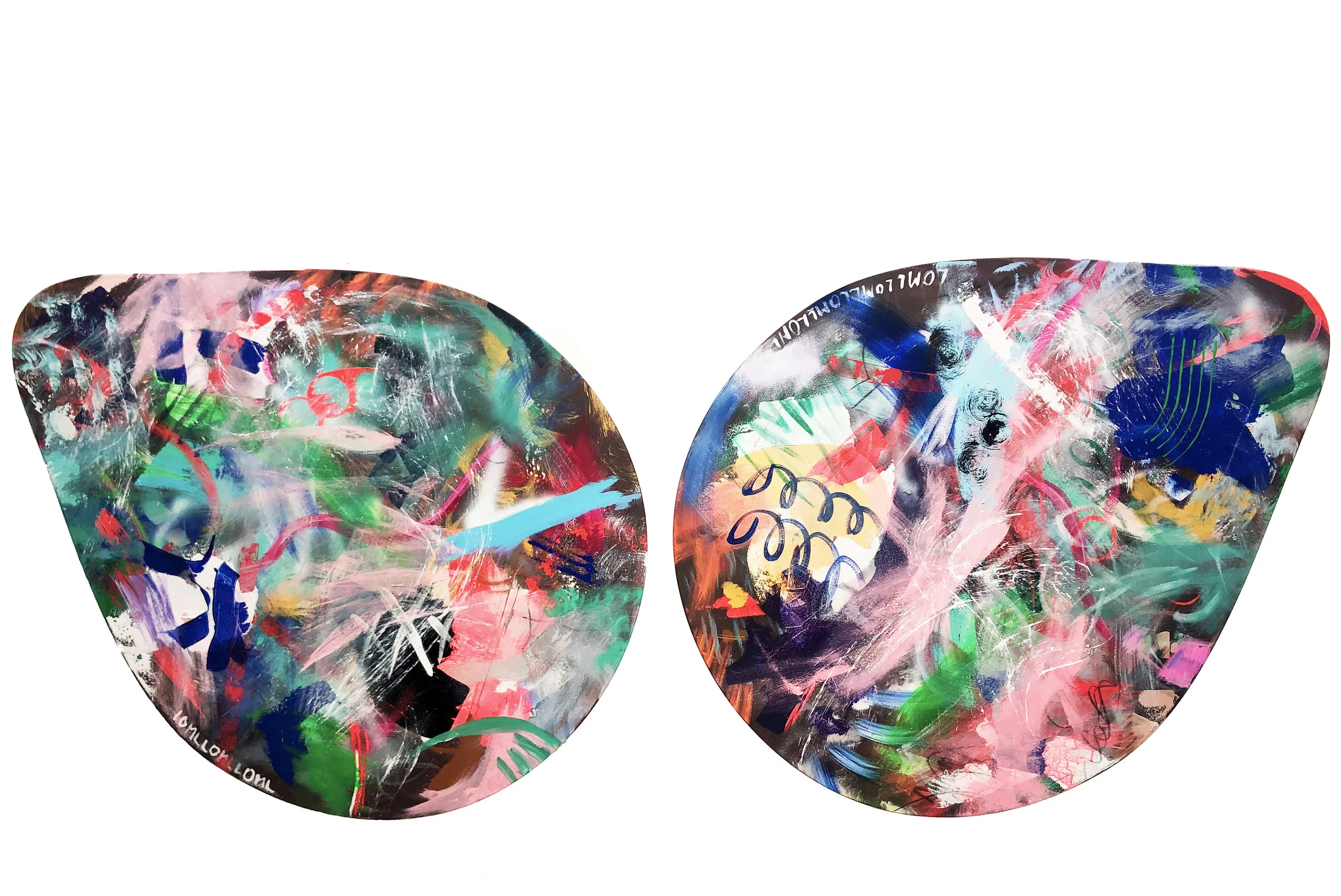 "Sunglasses At Night", 38 x 96 in, diptych on canvas