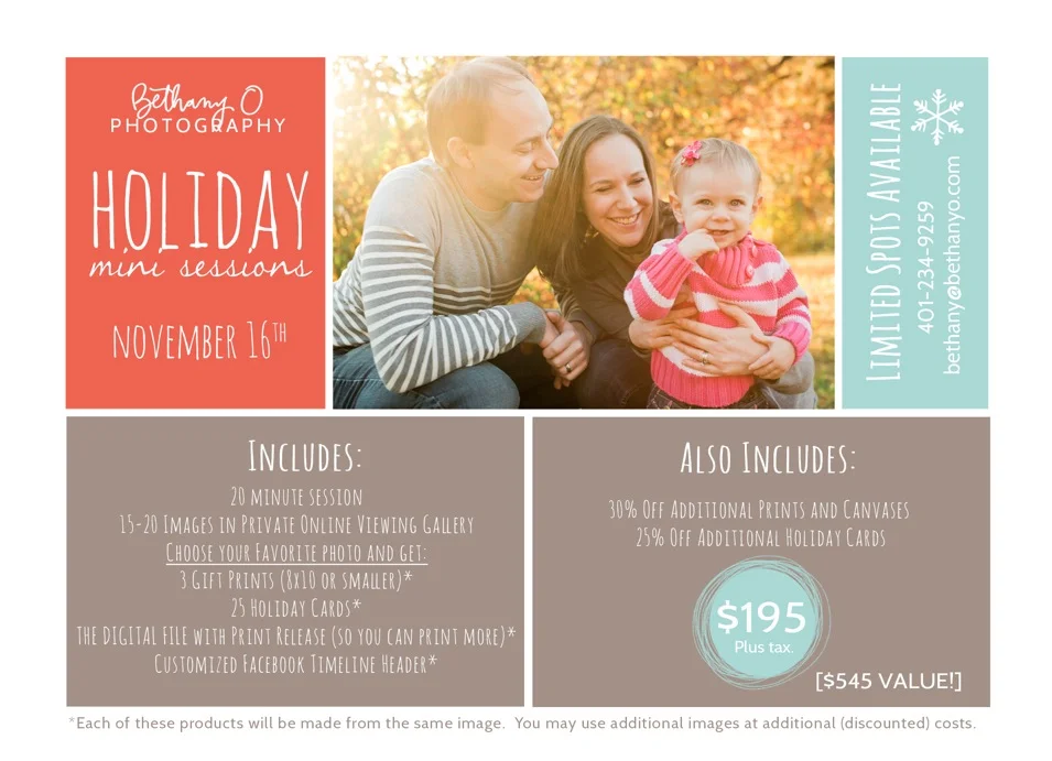 Announcing Awesomeness:  Last-Minute Holiday Mini-Sessions