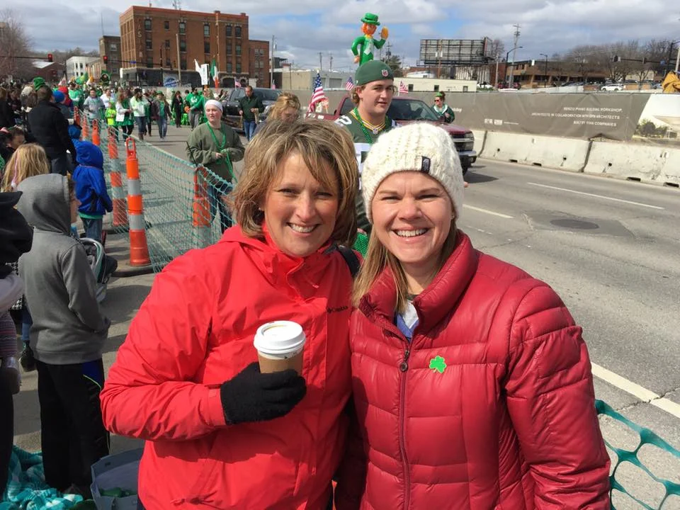 St. Patrick's Parade 2016 with Jackie Ludwig a close family friend.
