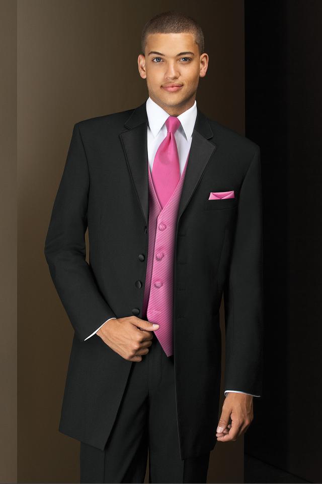 Special Events Boy's BJK Black with Satin Trim 3 Piece Suit For Weddings Prom 