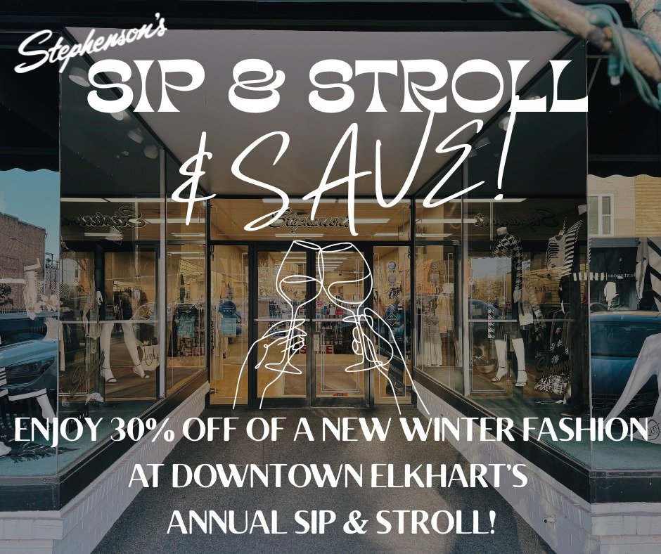 Join us for Sip &amp; Stroll TONIGHT!! Grab the girls, join us until 8pm tonight, and save 30% on any new winter fashion*!

*Bridal and other exclusions may apply. Limit one per customer. See store for details!
#shopsmall #shoplocal #smallbusiness #f