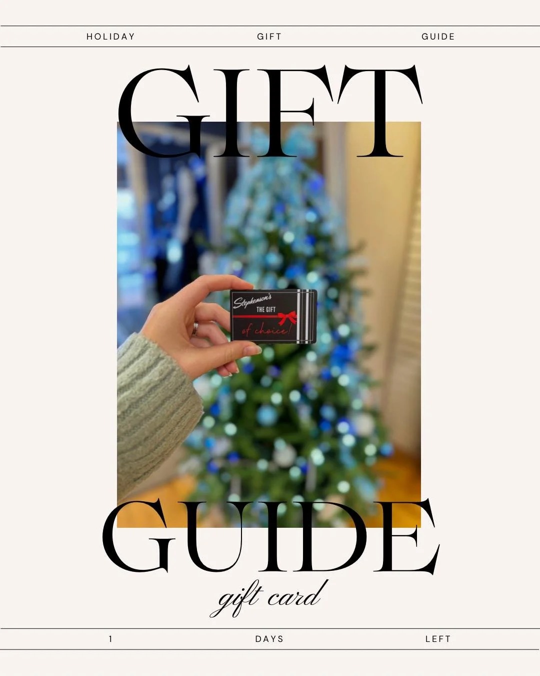 Thank you so much for joining along for our Christmas Gift Guide, and helping us count down the 12 days of Christmas! For our final day, we recommend the gift that they always love... gift cards and gift certificates! Whether you are looking for the 