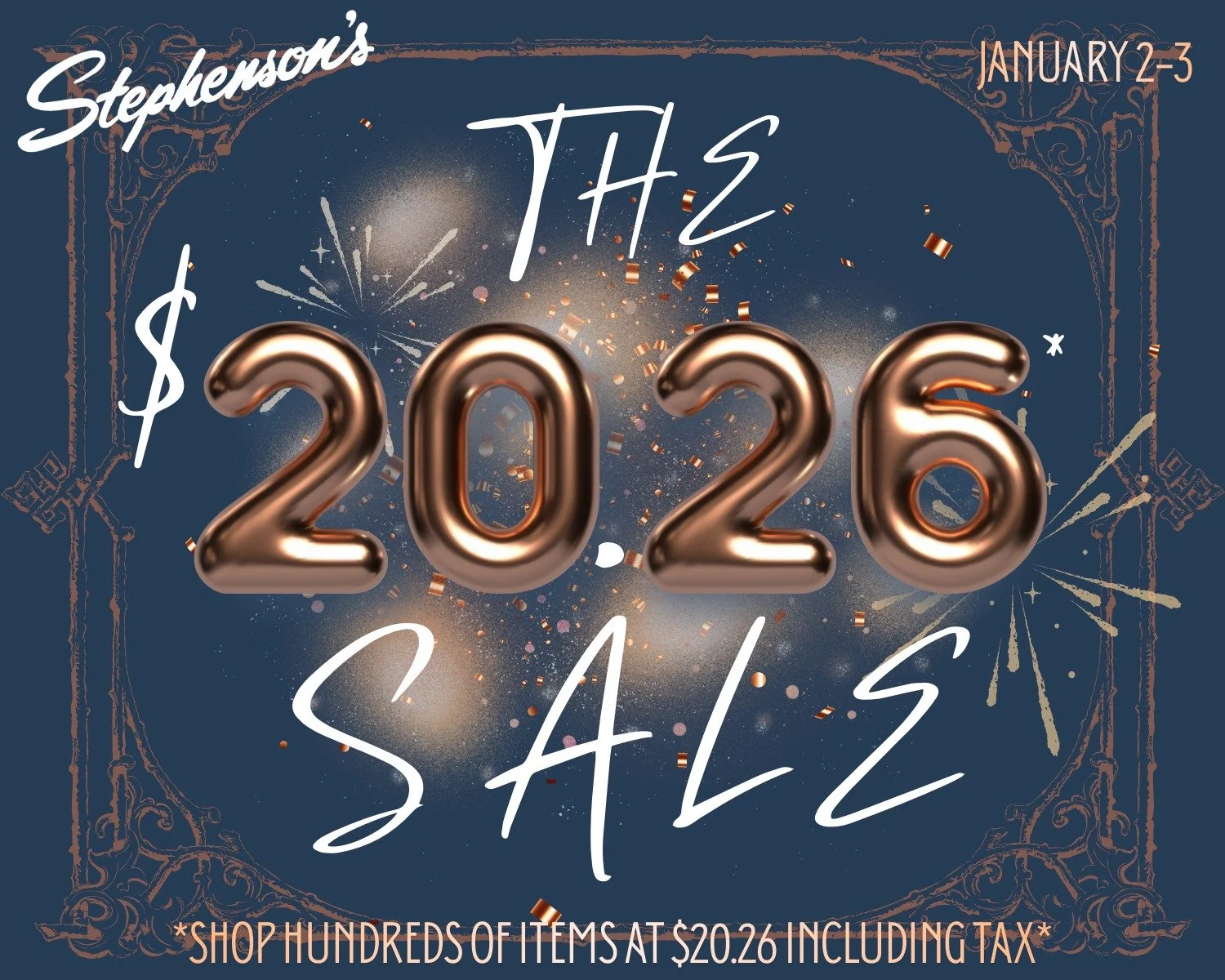 Save on hundreds of newly-reduced Lowdown fashions, all priced at $20.26 
INCLUDING TAX!

Ring in the new year with some FABULOUS savings!! Join us through this Saturday, and enjoy a Lowdown full of styles marked down to $20.26!

All valid styles wil