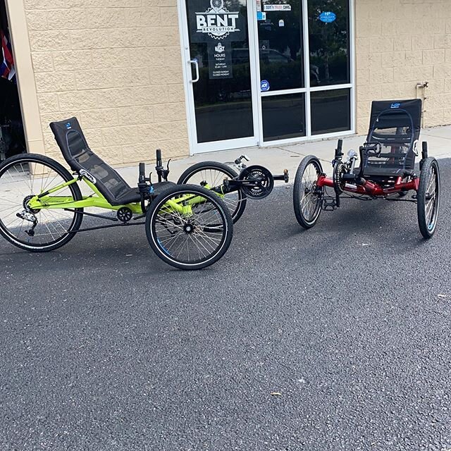 HP Velotechnik folding and non-folding Gekkos are in stock and ready to ride. #recumbenttrike #hpvelotechnik #bentrevolution #recumbent