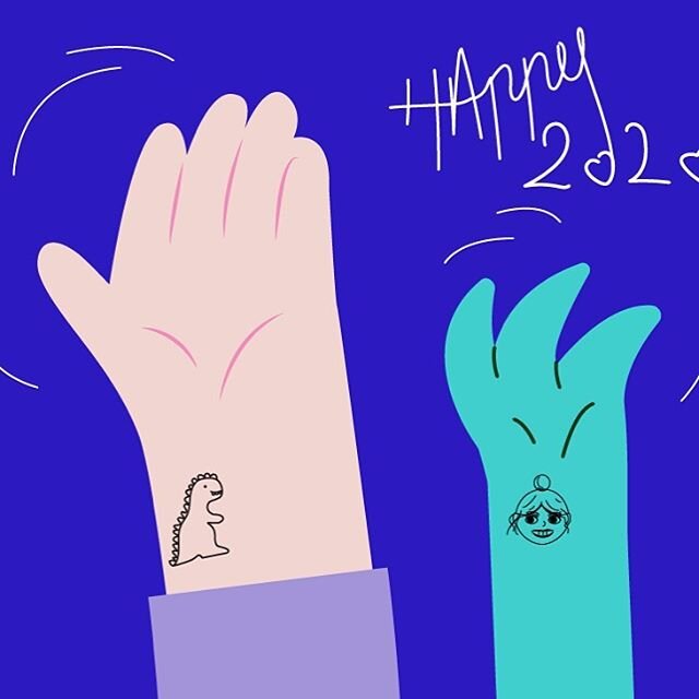 Happy 2020 everyone! ❤️🌈⭐️ Albert and I wish you all the best for this new  decades full of project and love! #newyear #2020 #love #happynewyear #albertandsonya #illustration #art #newproject #graphicdesign