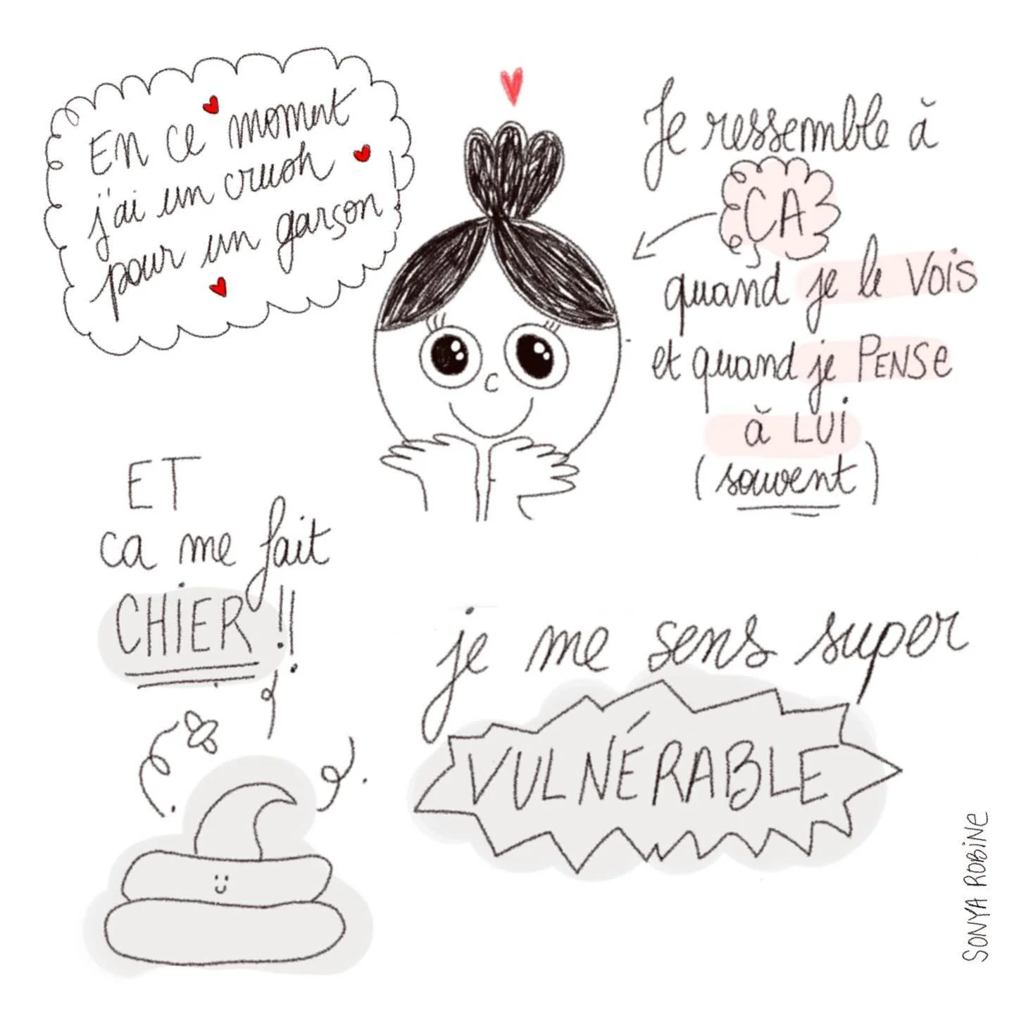 En ce moment j&rsquo;ai un crush et c&rsquo;est CHIANT! 💩 
#bd#strip #procreate #love #story #amour