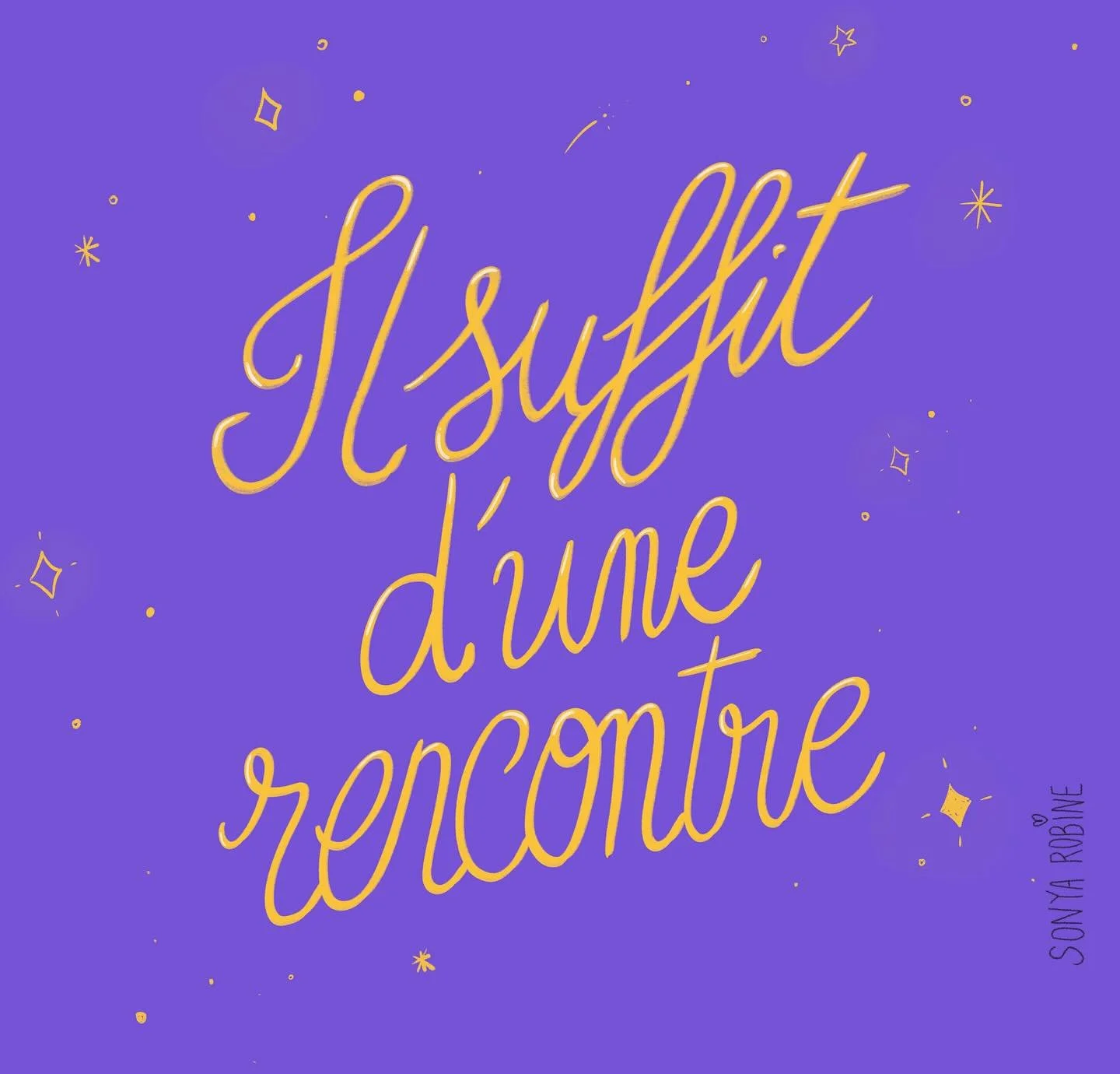 Il suffit d&rsquo;une rencontre. Un &ecirc;tre vivant, un petit chat, un requin ou une rencontre amicale ou romantique! 
🪩🫨🎢💓 
&Ccedil;a fait palpiter le c&oelig;ur! 

#illustration #illustrationartists #womeninillustration #typography