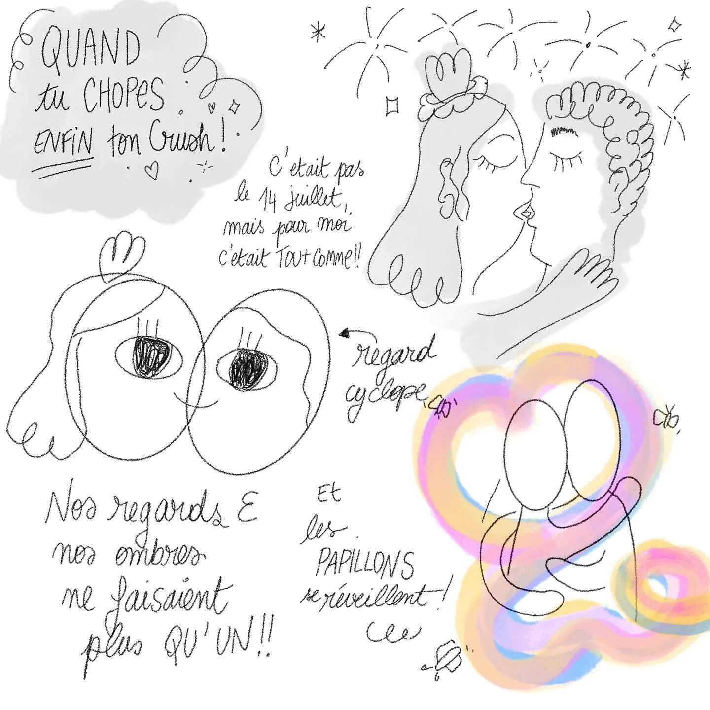 Papillons 🦋 #bd #strip #love #crush #moncrushenbd #procreate #dessin #onsemarre #papillons #illustrations #sketch