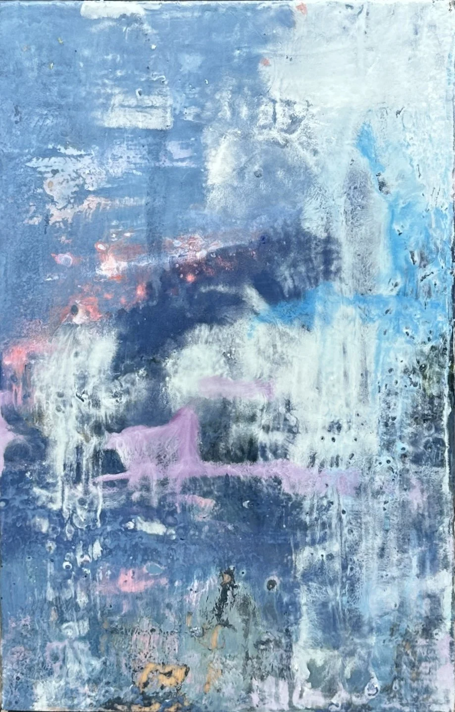 Untitled #1, 2026. Encaustic on wood panel. 15.5 x 10 x 2 in (panel). $500.