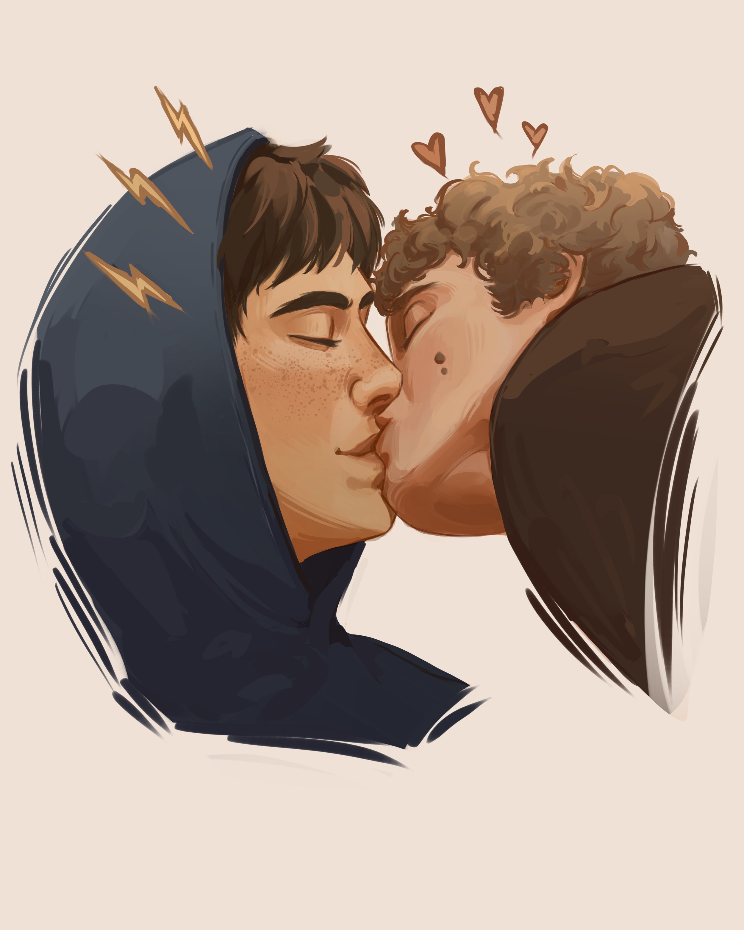Hollanov Kissing Print