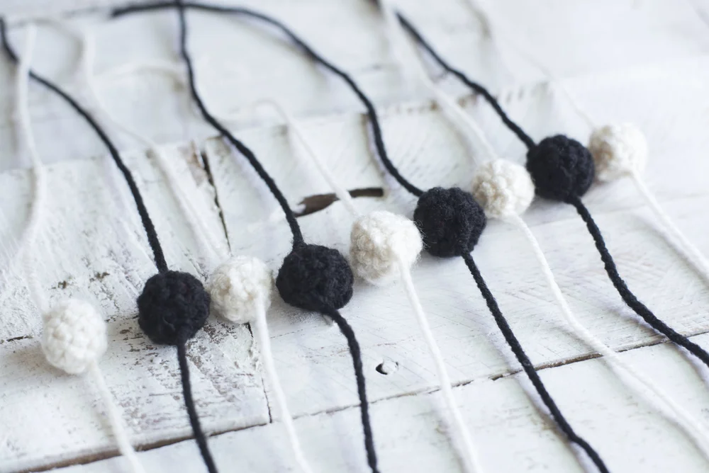 Mini Crochet Ball Garland Pattern — Megmade with Love