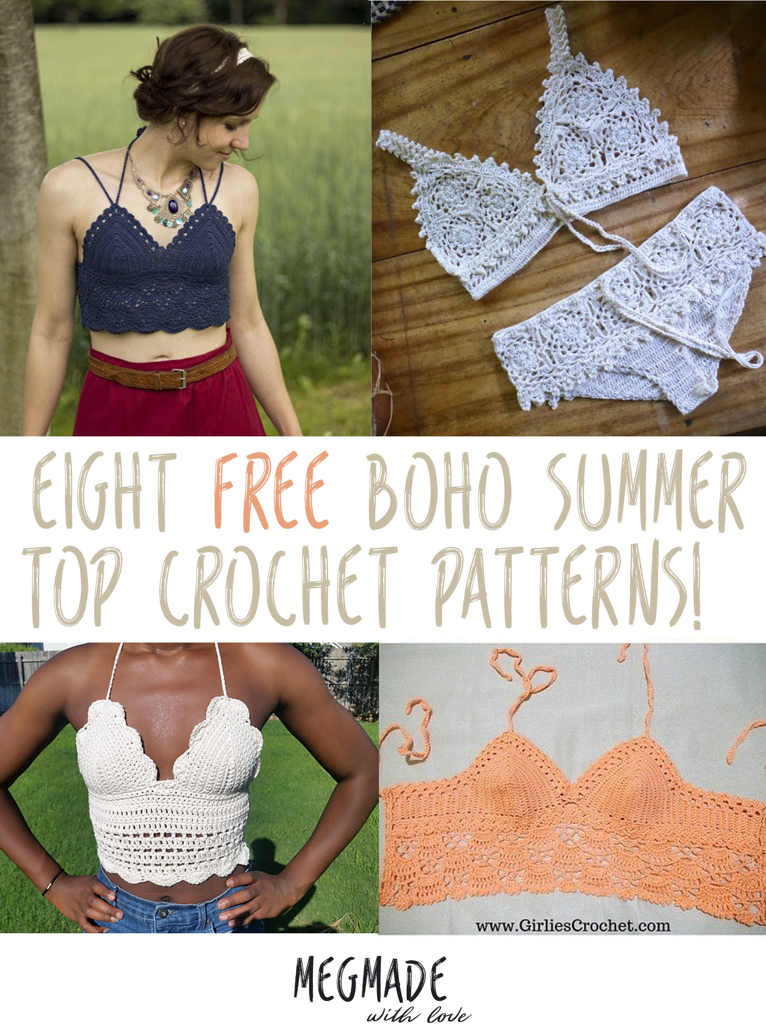 Beautiful Halter Tops for Summer - Crochet Patterns  Diy crochet top,  Crochet crop top pattern, Crochet halter top pattern