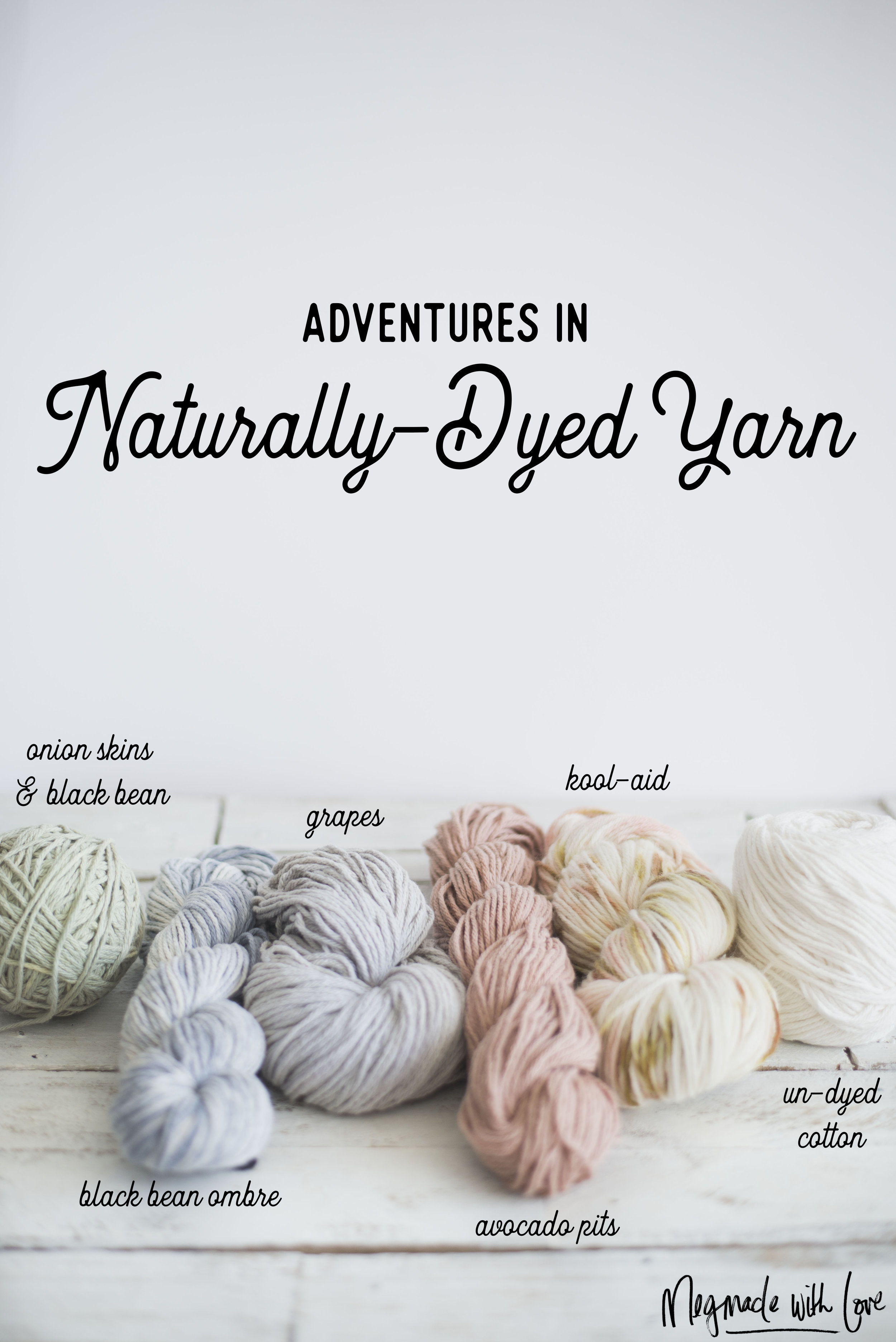 Naturally dyed yarn.