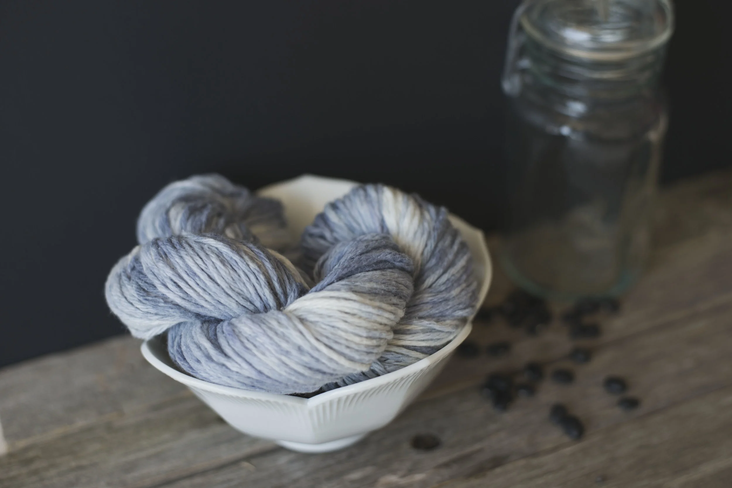 Black bean dye-- "ombre dyed"