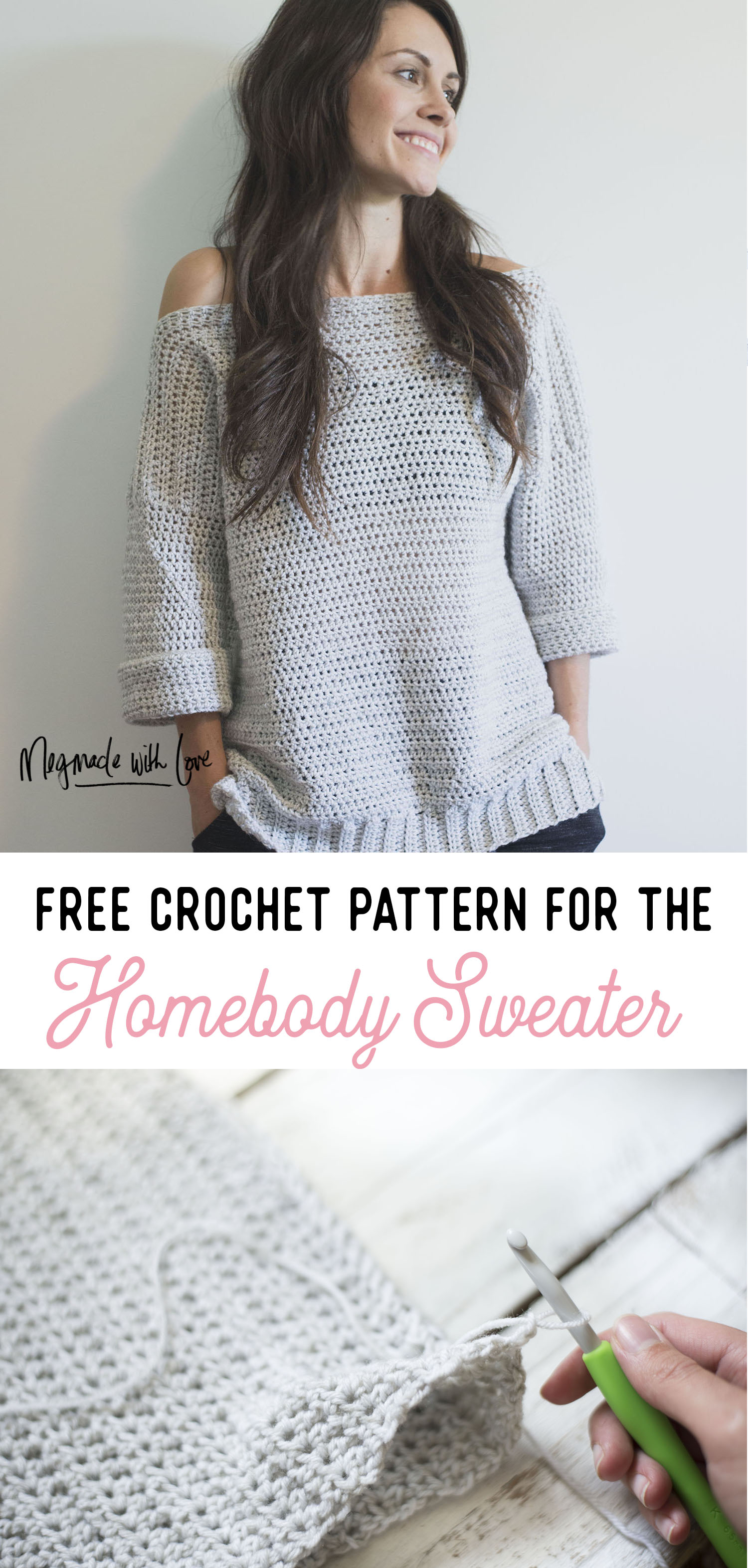 Free Crochet Pattern For The Homebody Sweater Easy Comfy