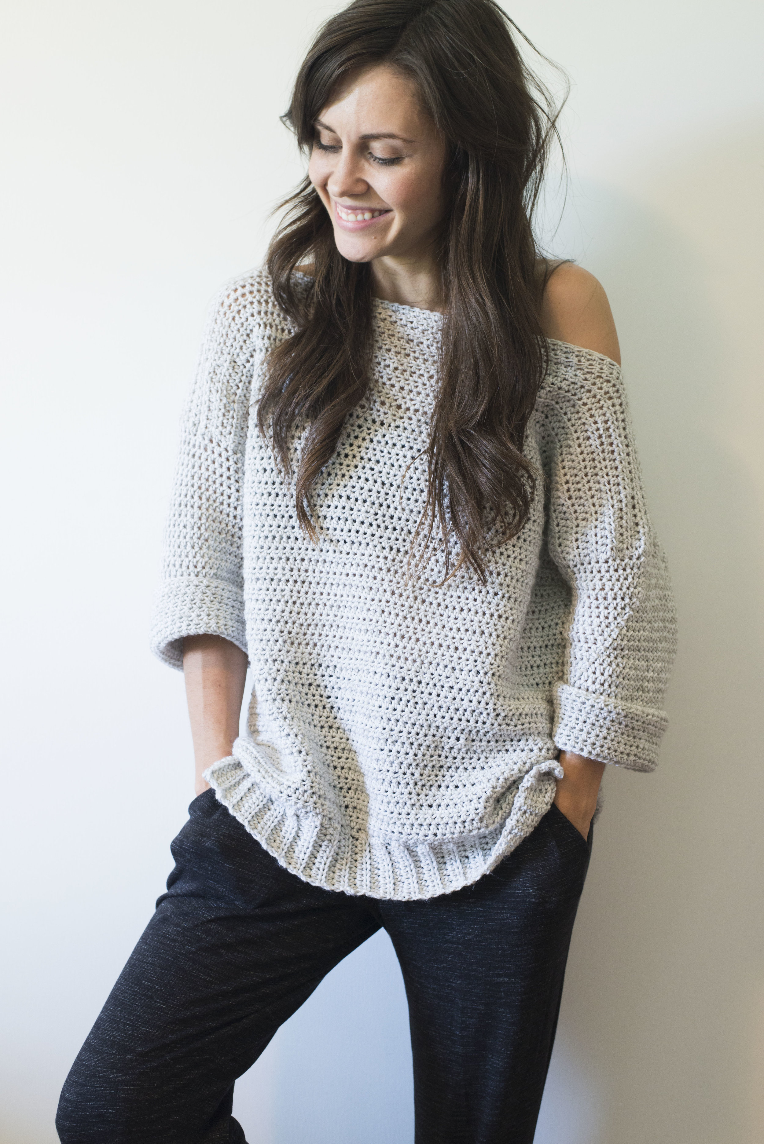Free Crochet Pattern for The Homebody Sweater (Easy, Comfy and Cute