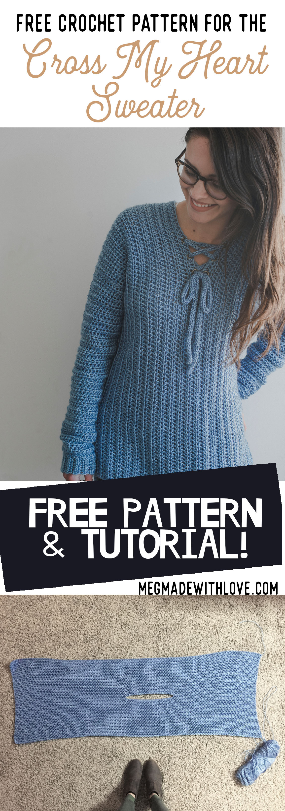 New Free Crochet Pattern for the Varsity Sweater! — Megmade with Love